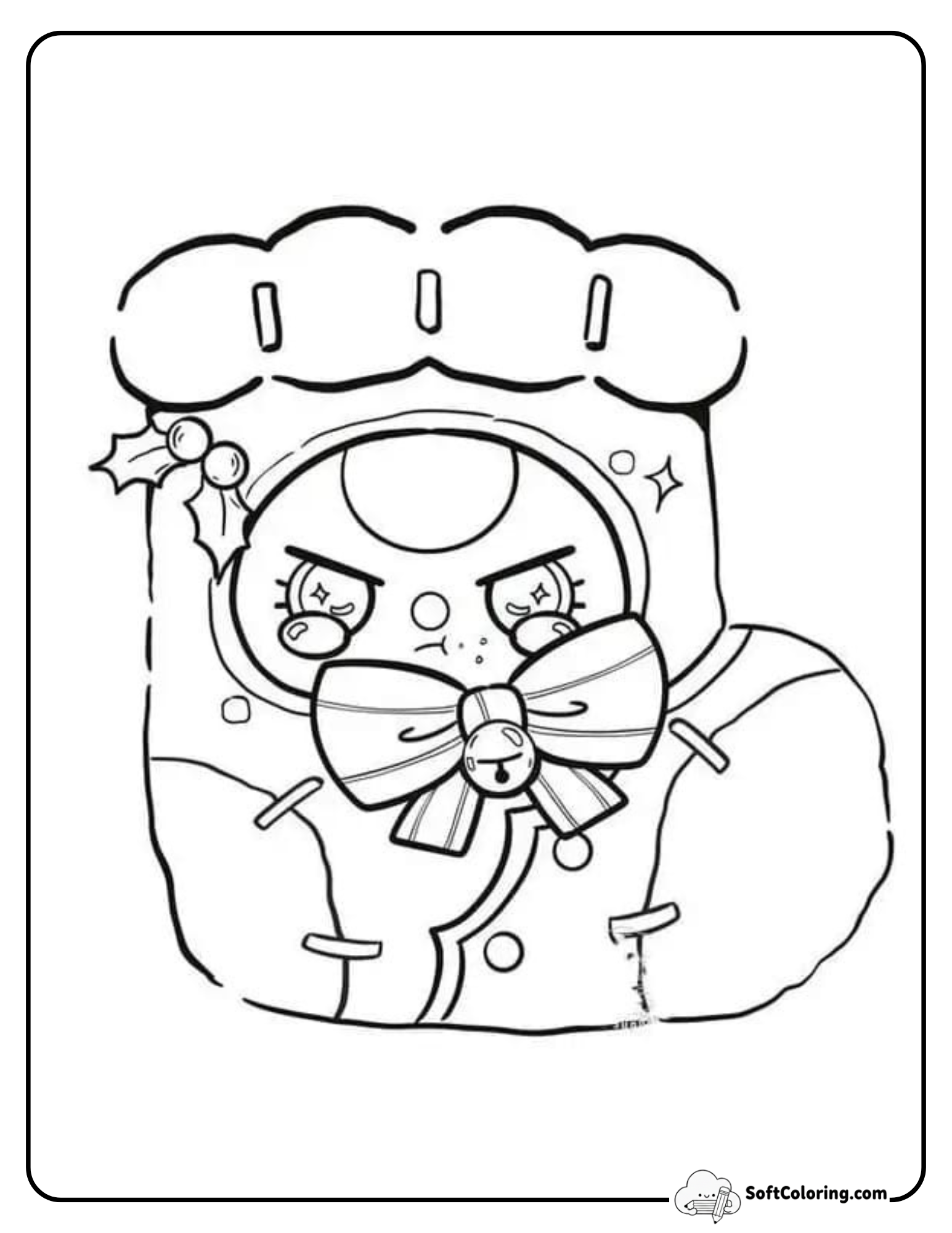 Baby Three Mermaid In Seashell Coloring Sheet