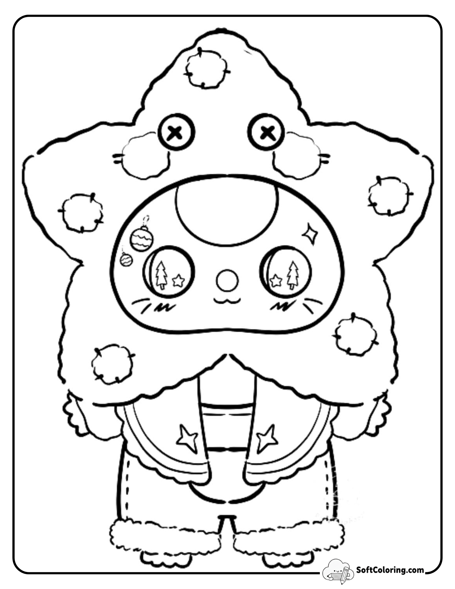 Baby Three Shining Star Fantasy Coloring Sheet