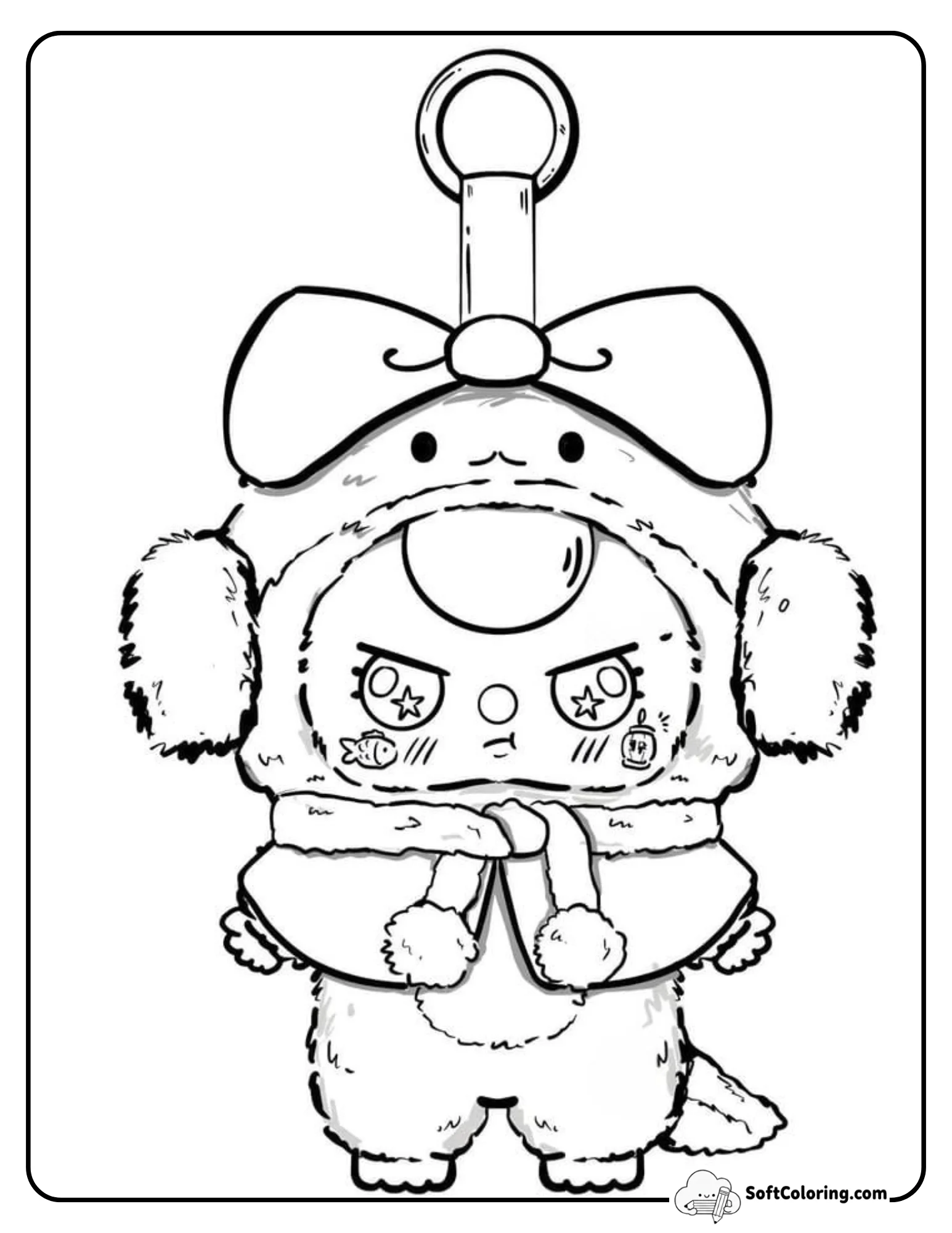 Cute Baby Three Kitten Art Toy Coloring Sheet