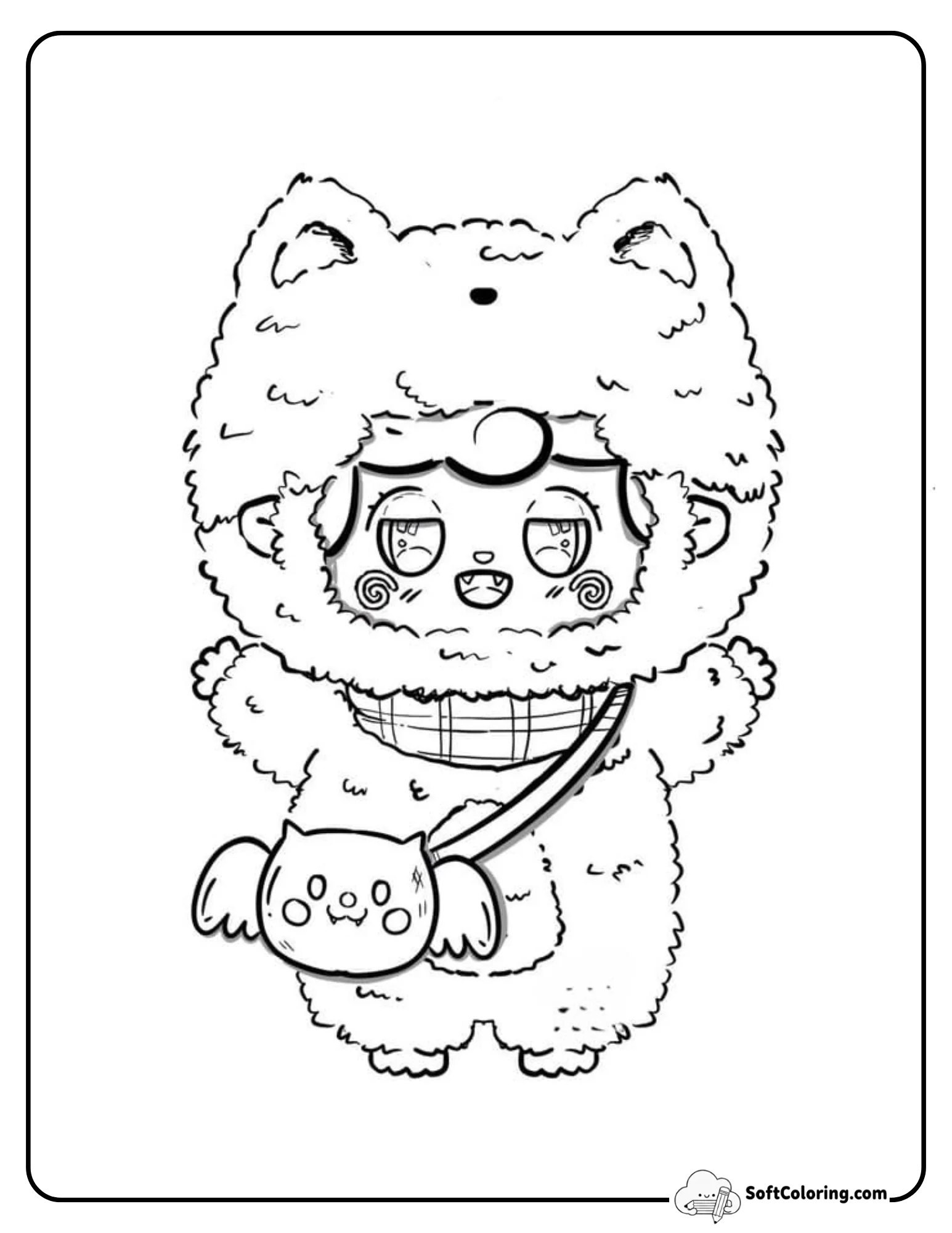 Brave Baby Three Tiger Cub Coloring Page
