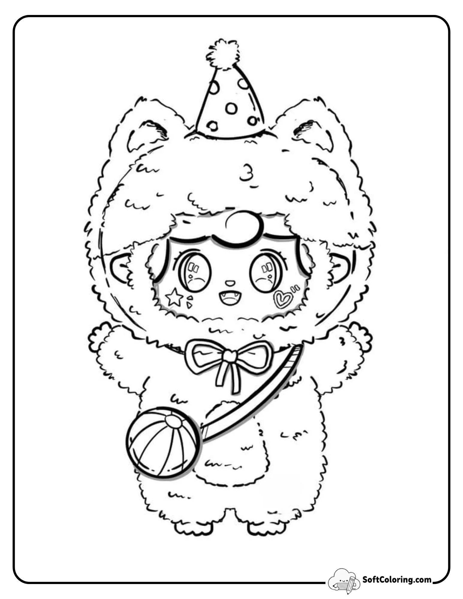 Magical Baby Three Unicorn Horn Coloring Page