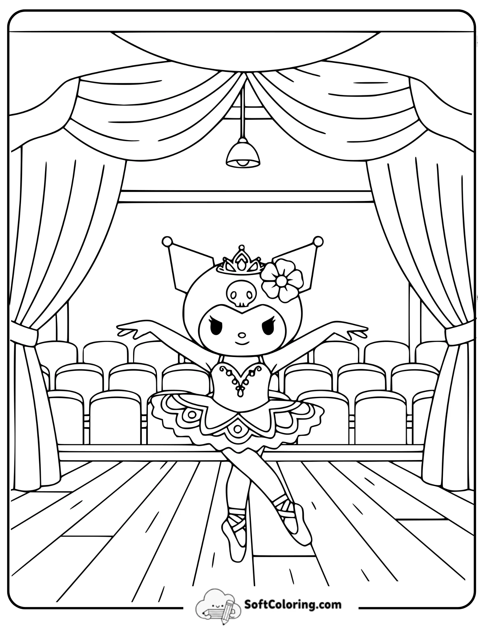 Ballerina Kuromi Dancing On Stage