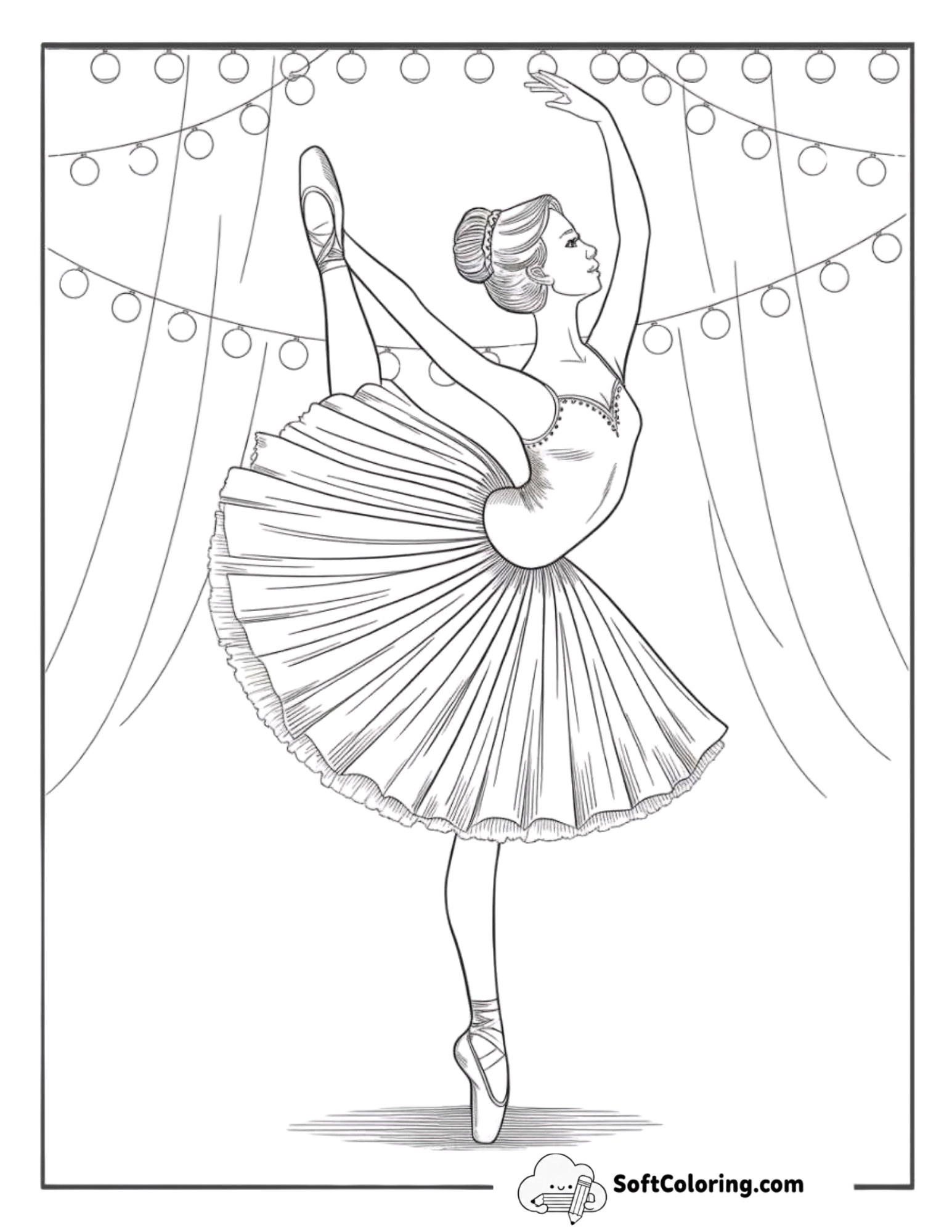 Ballet Dancer In Attitude Pose