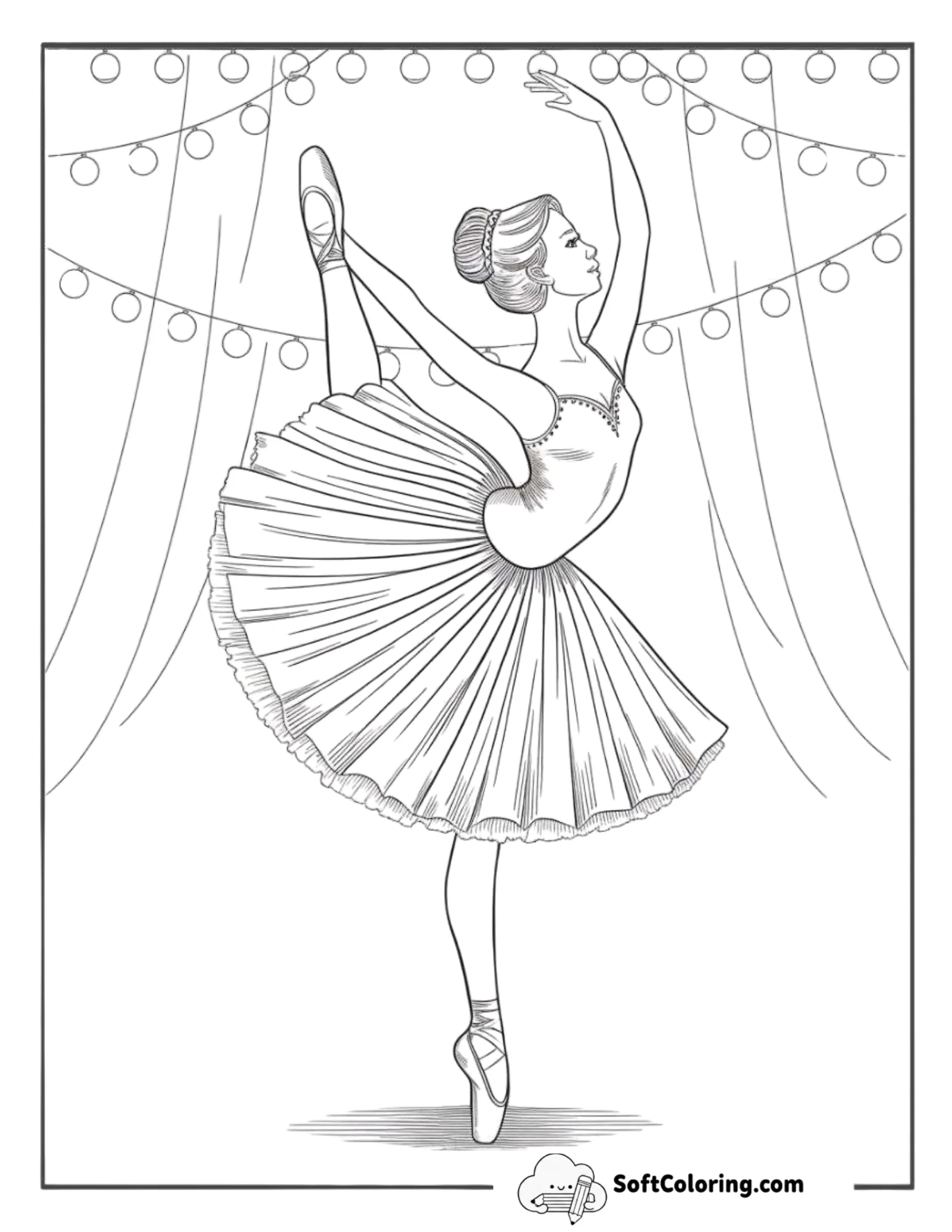 Ballet Dancer In Attitude Pose