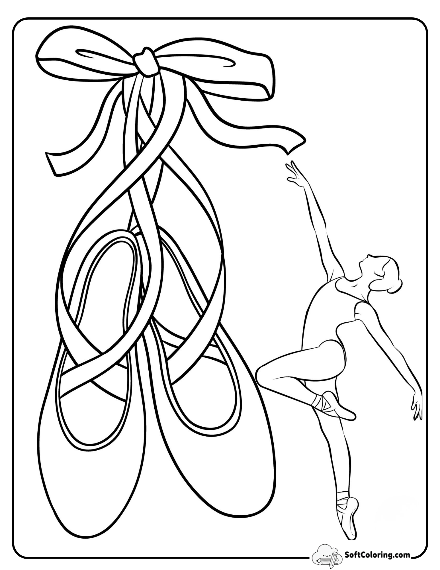 Ballet Shoes And Graceful Dancer