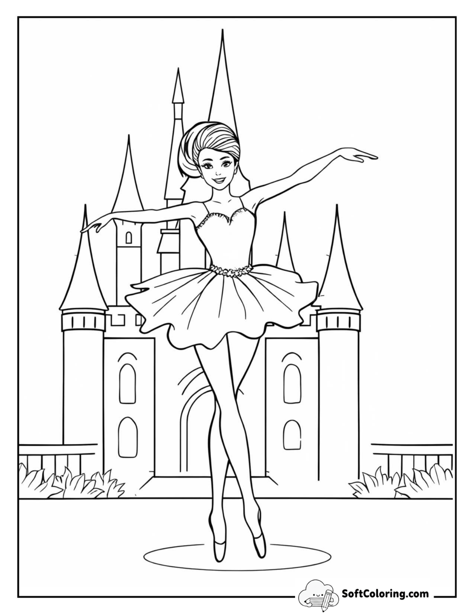 Ballet In Front Of Castle