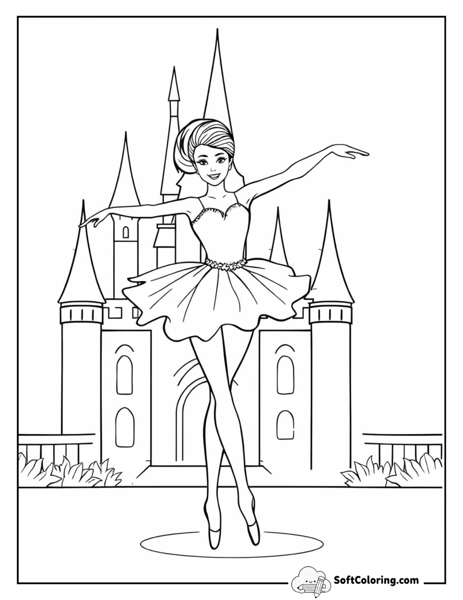 Ballet In Front Of Castle