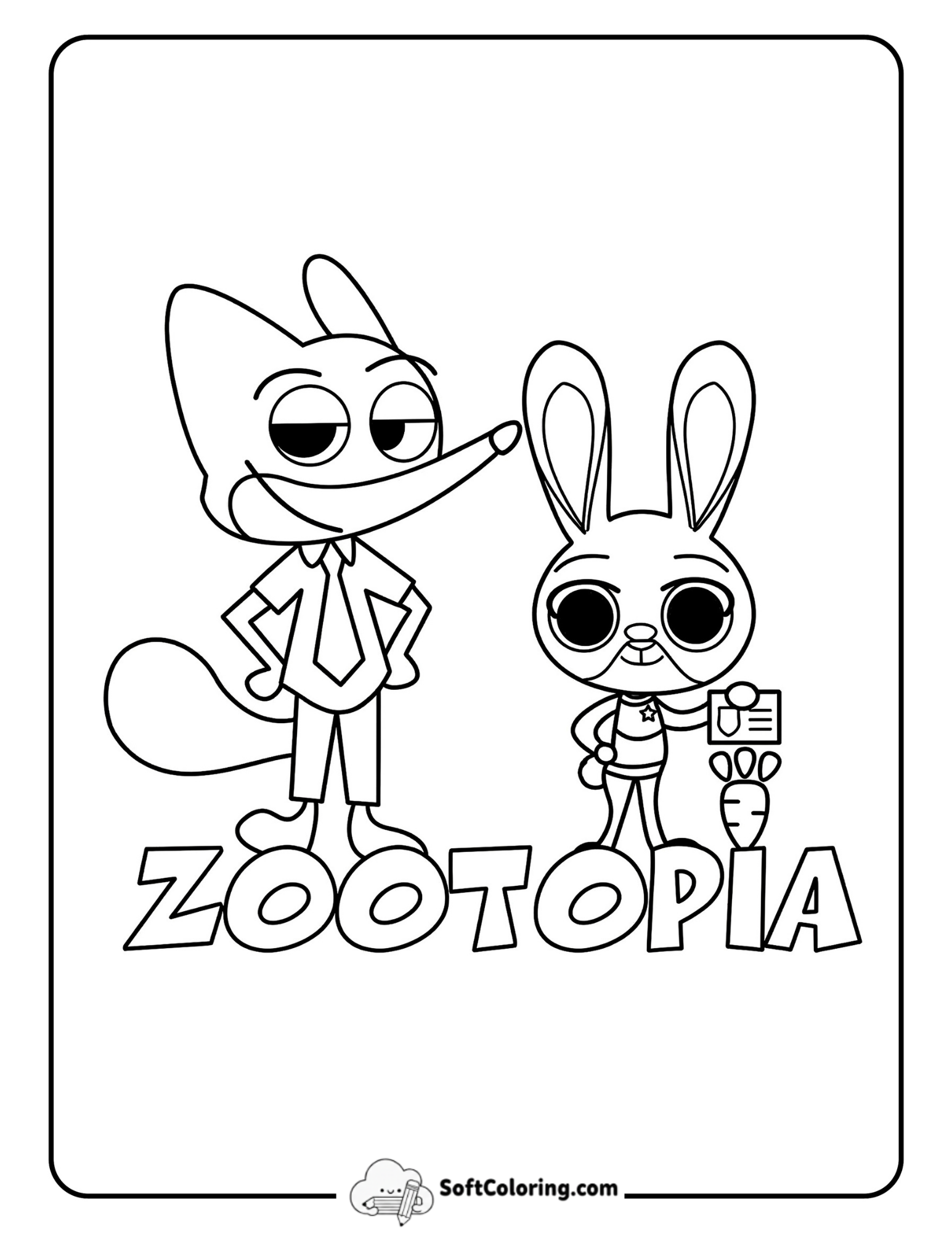 Cute Chibi Nick And Judy Stand Side By Side