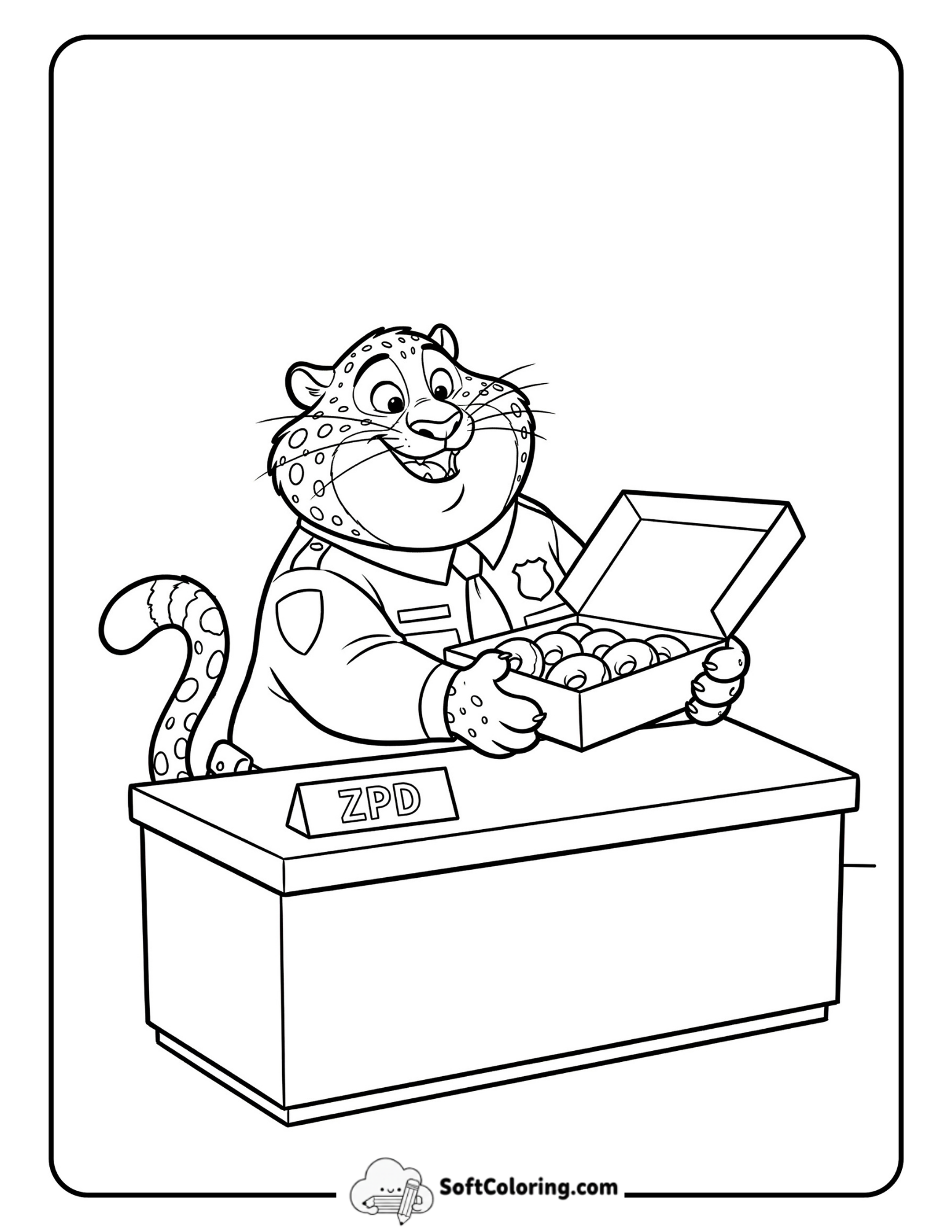 Clawhauser With Donut Box