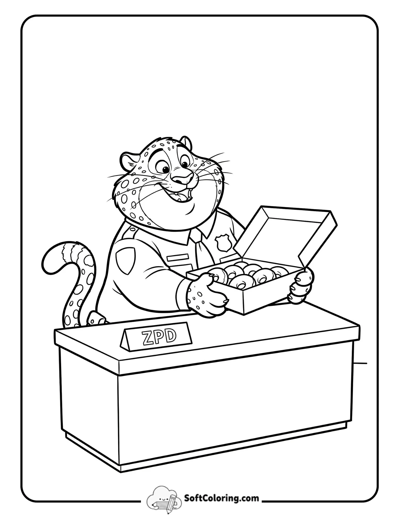Clawhauser With Donut Box