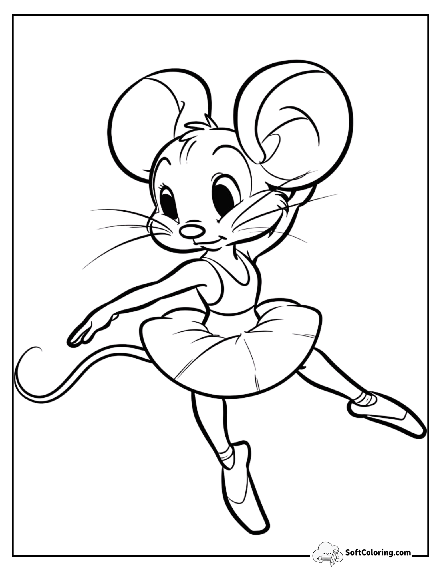 Cute Mouse Ballerina In Tutu Skirt