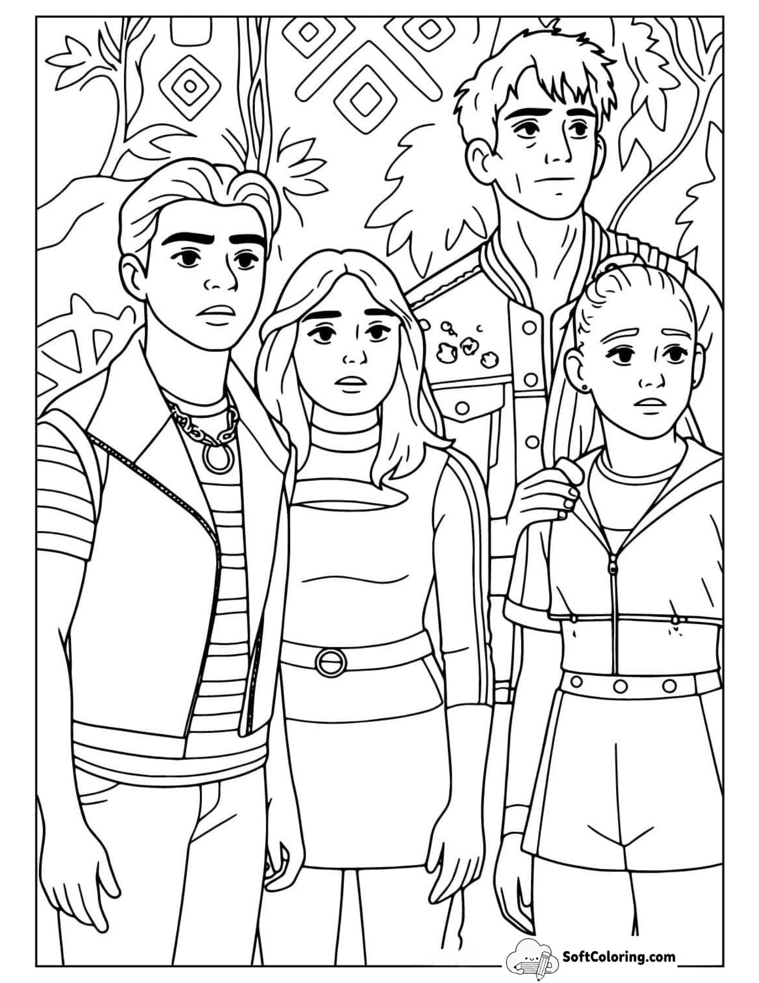 Disney Zombies Group Looking Worried