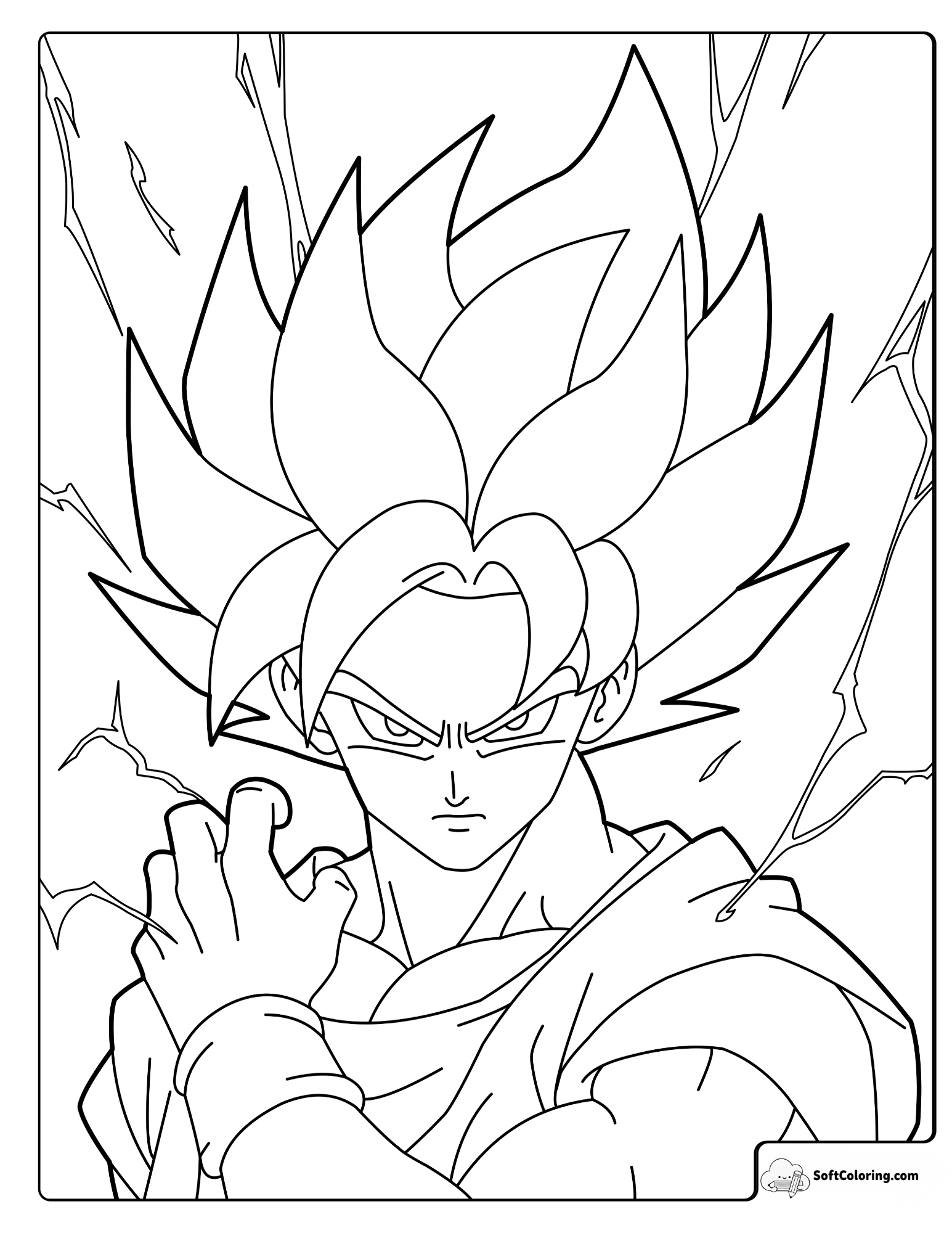 Goku Powering Up With An Energy Aura