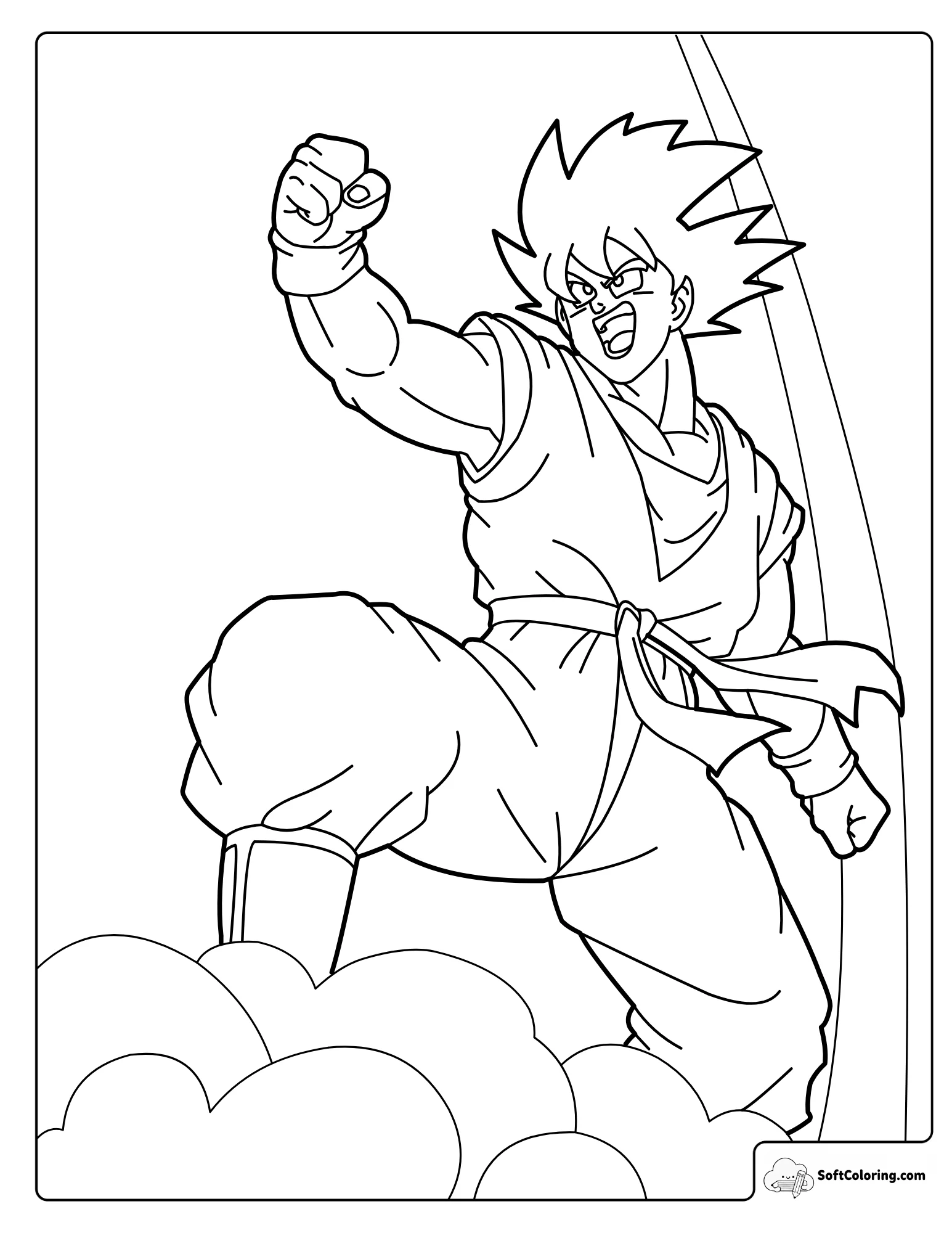 Goku Riding The Flying Nimbus Cloud