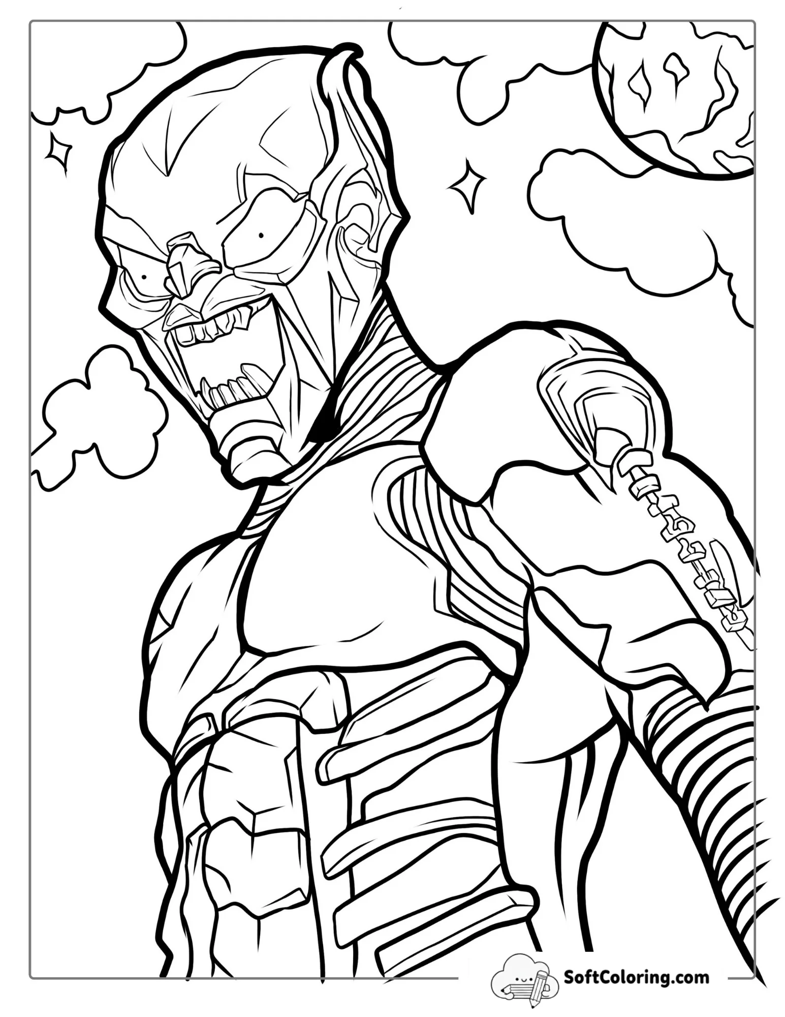 Green Goblin Spider-Man Coloring Page