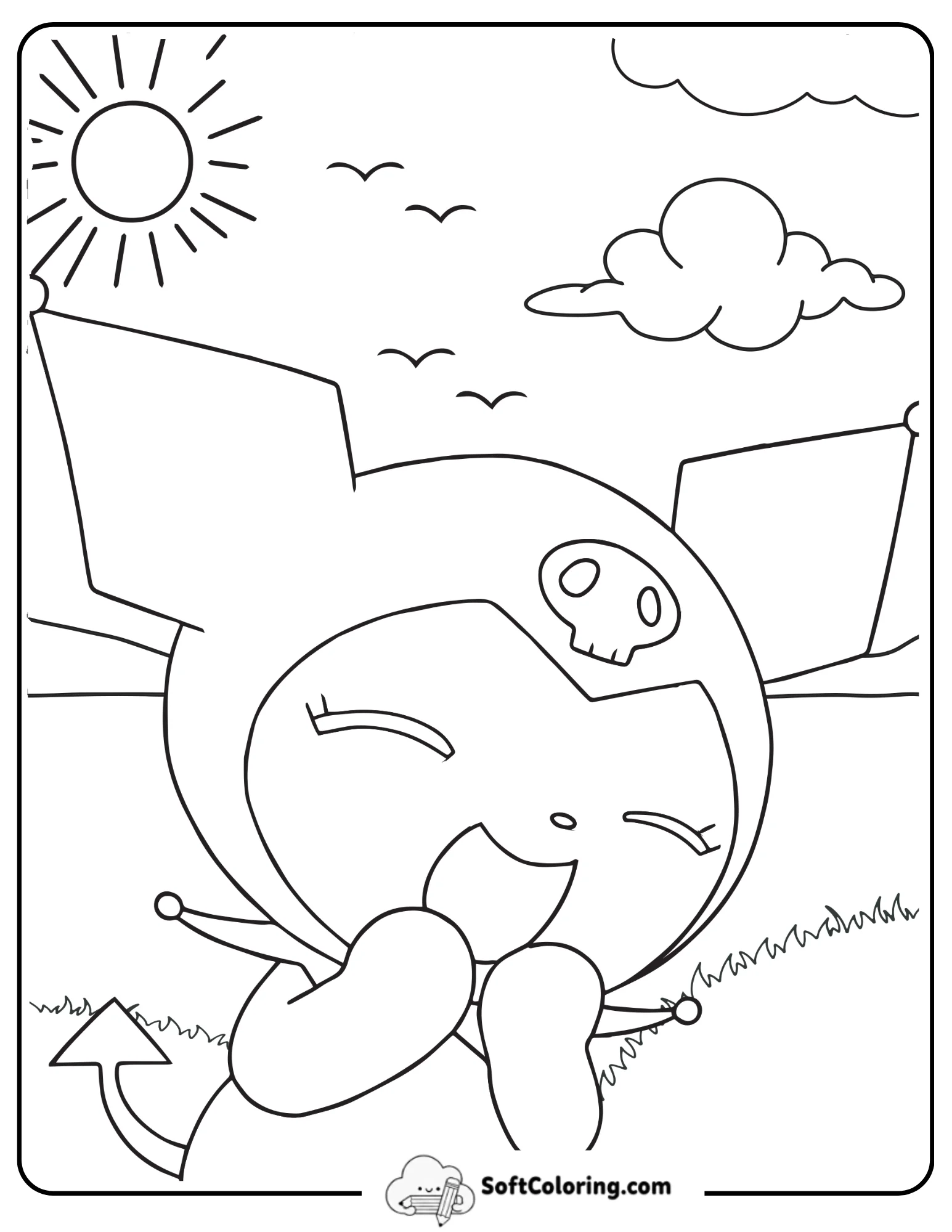 Happy Kuromi Laughing In The Sun