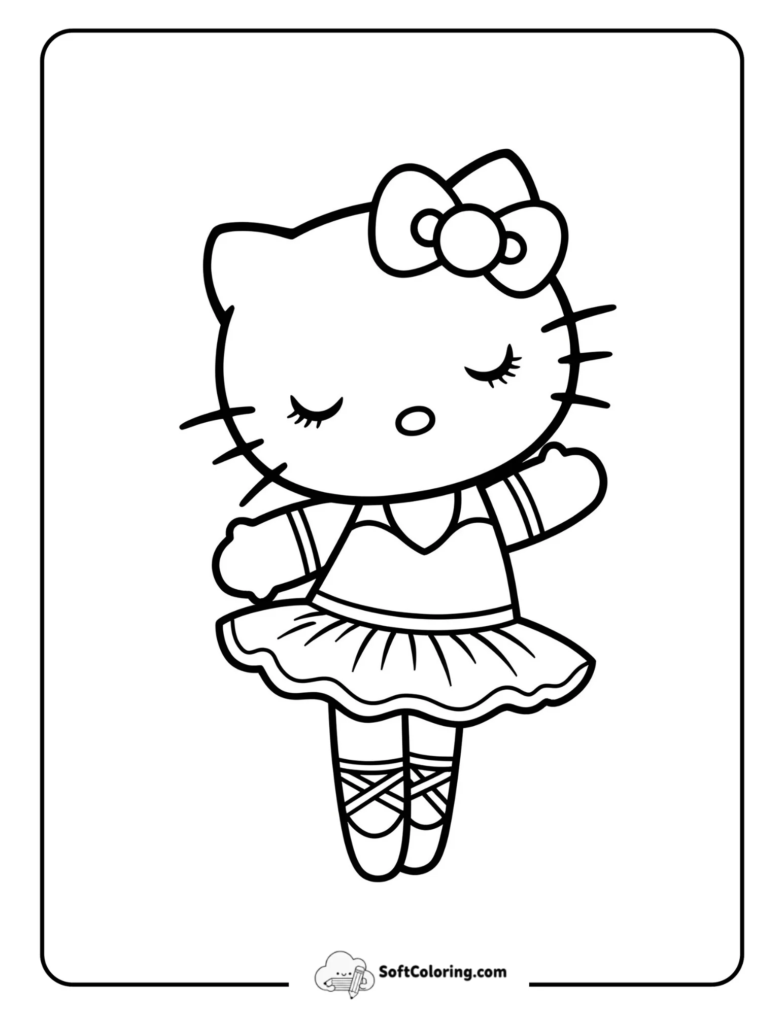 Hello Kitty Is Dressed As A Ballerina