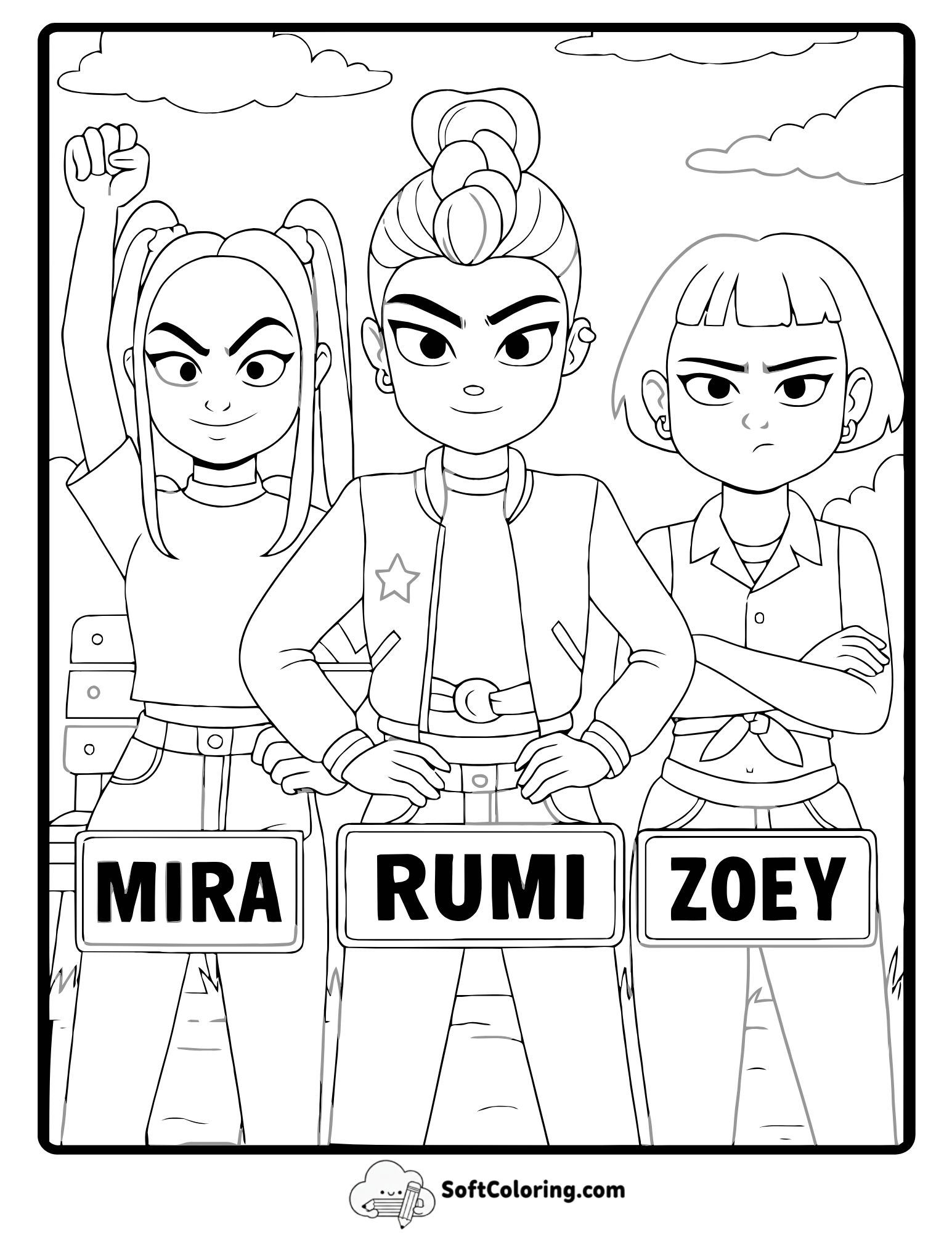 Hunterix Mira Rumi Zoey Name Plates