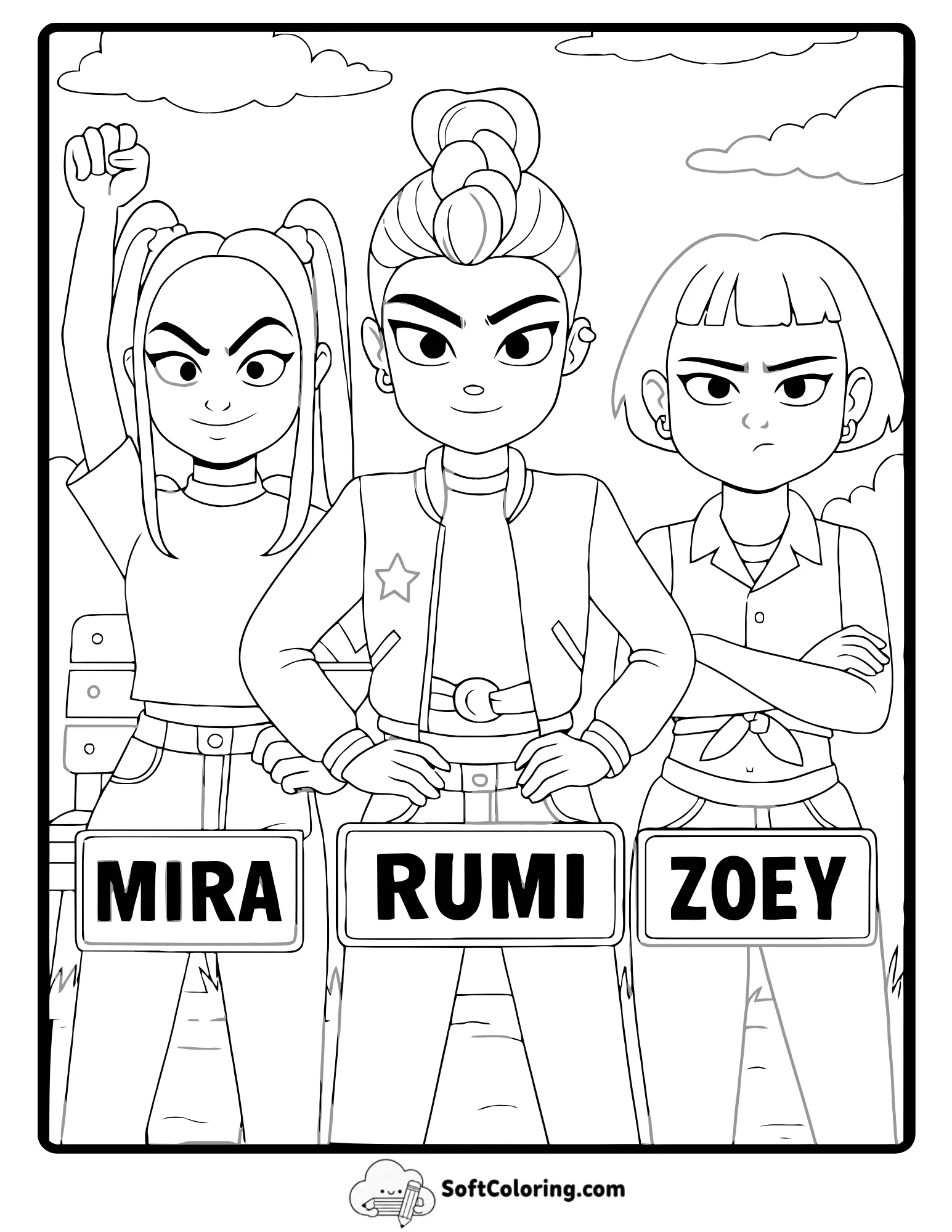 Hunterix Mira Rumi Zoey Name Plates