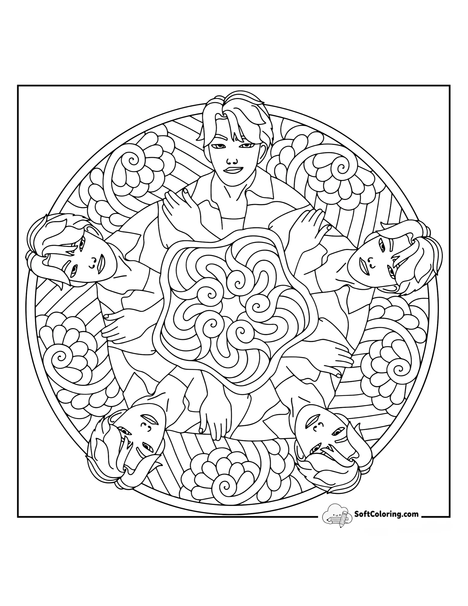 Mandala Jinu In A Repeating Circle