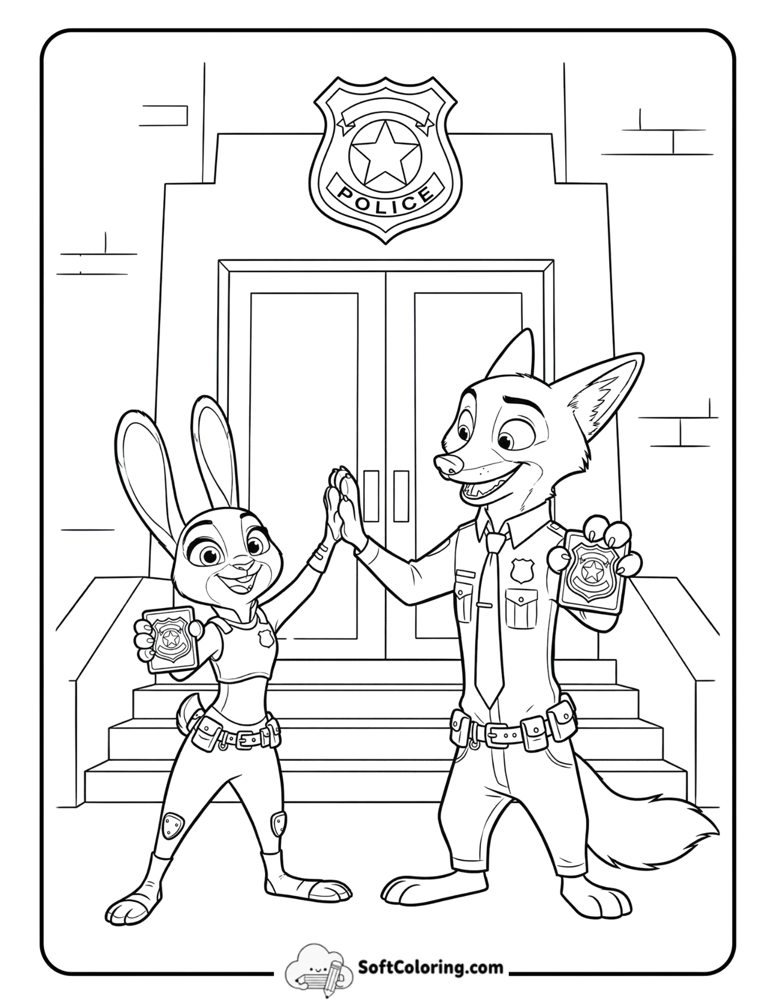 Judy And Nick Badge High-Five