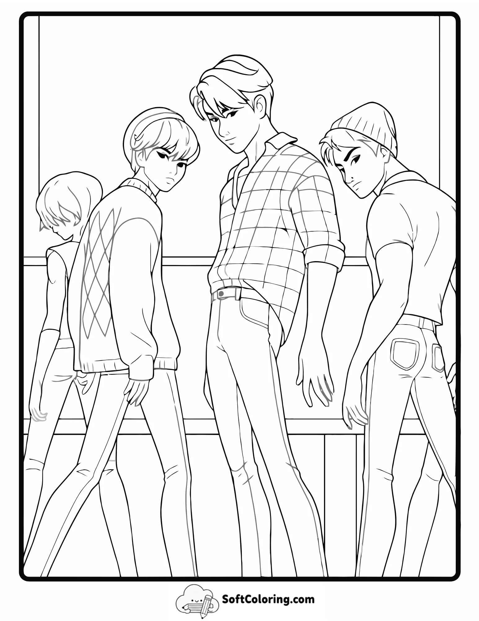 Kpop Boy Group Cool Pose