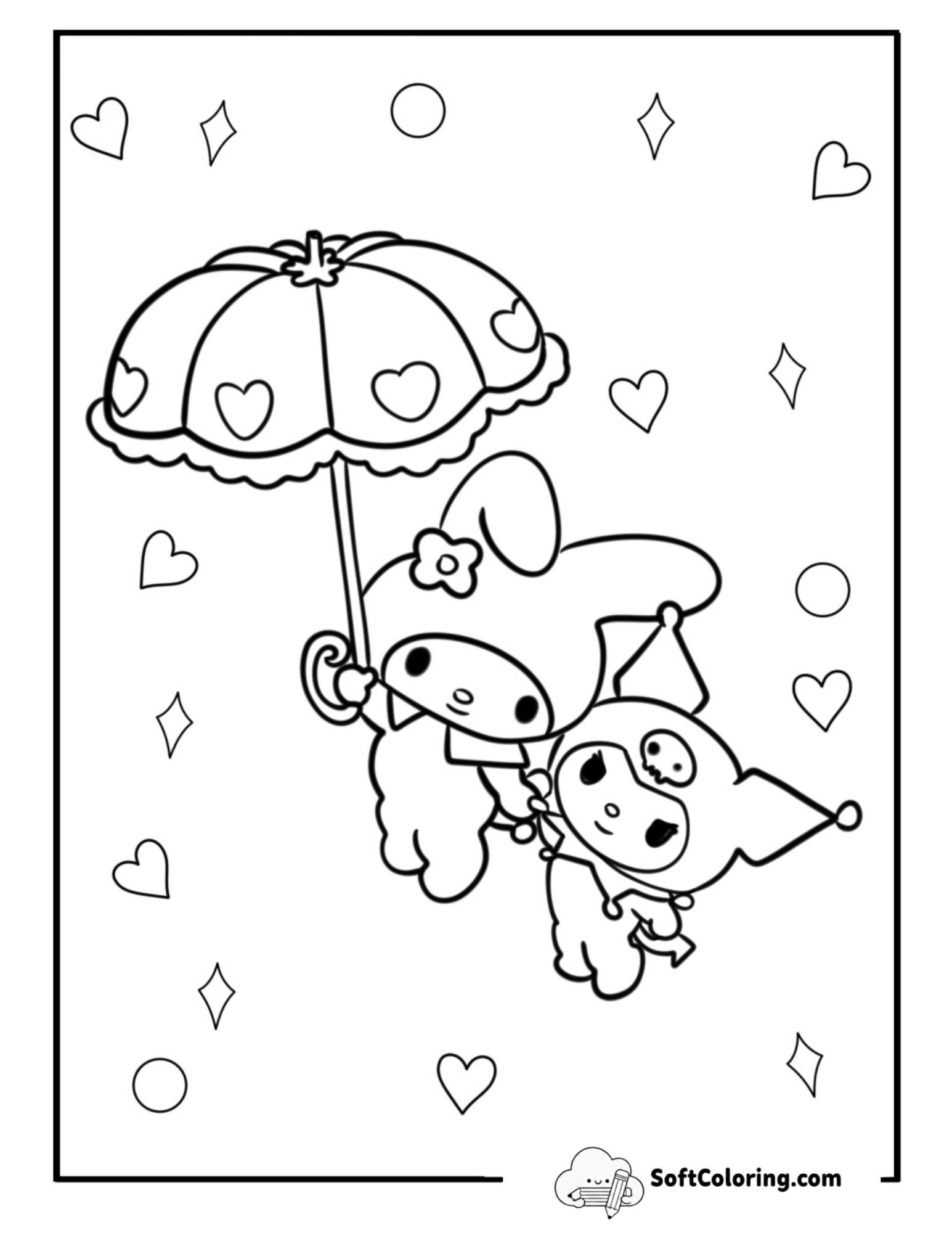 Kuromi And My Melody Float To Safety