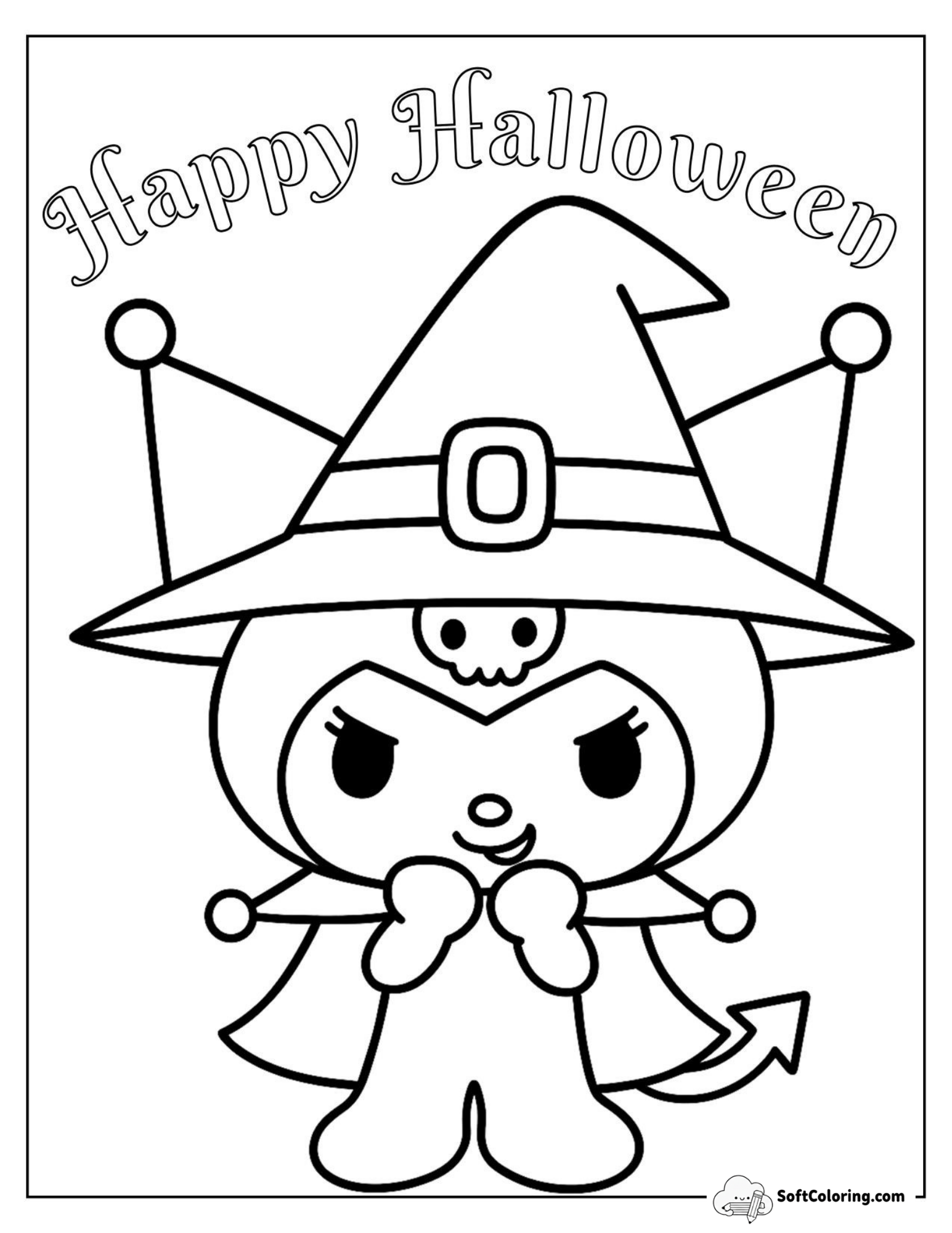 Kuromi Dressed In A Witch Hat