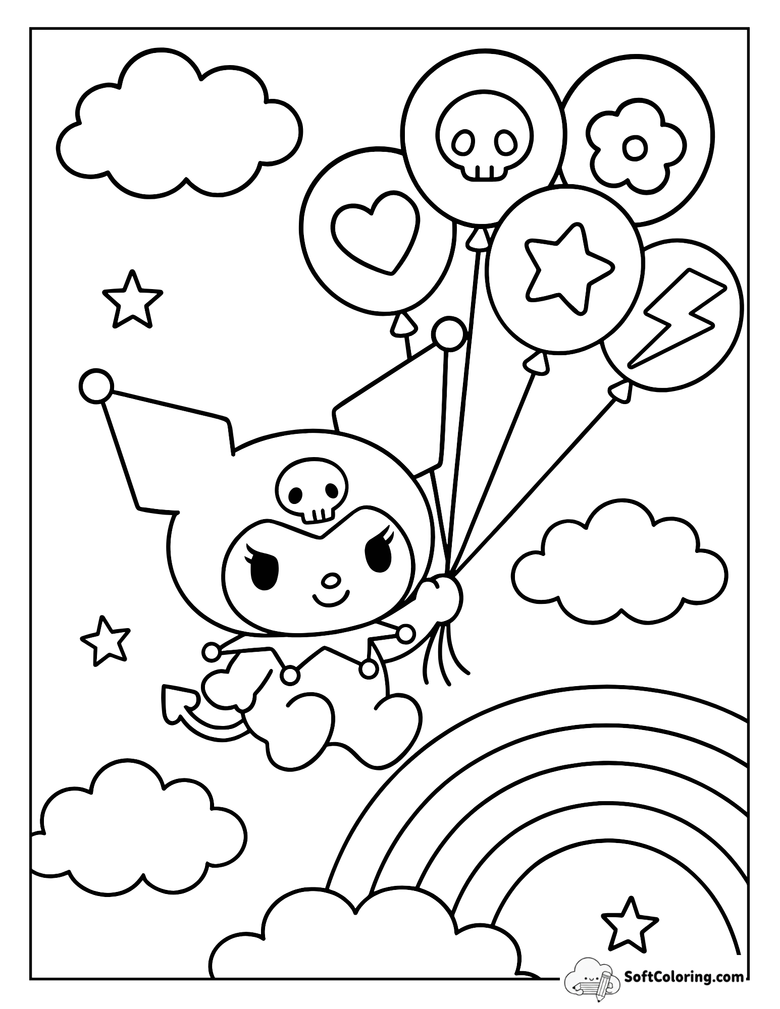 Kuromi On A Balloon Adventure