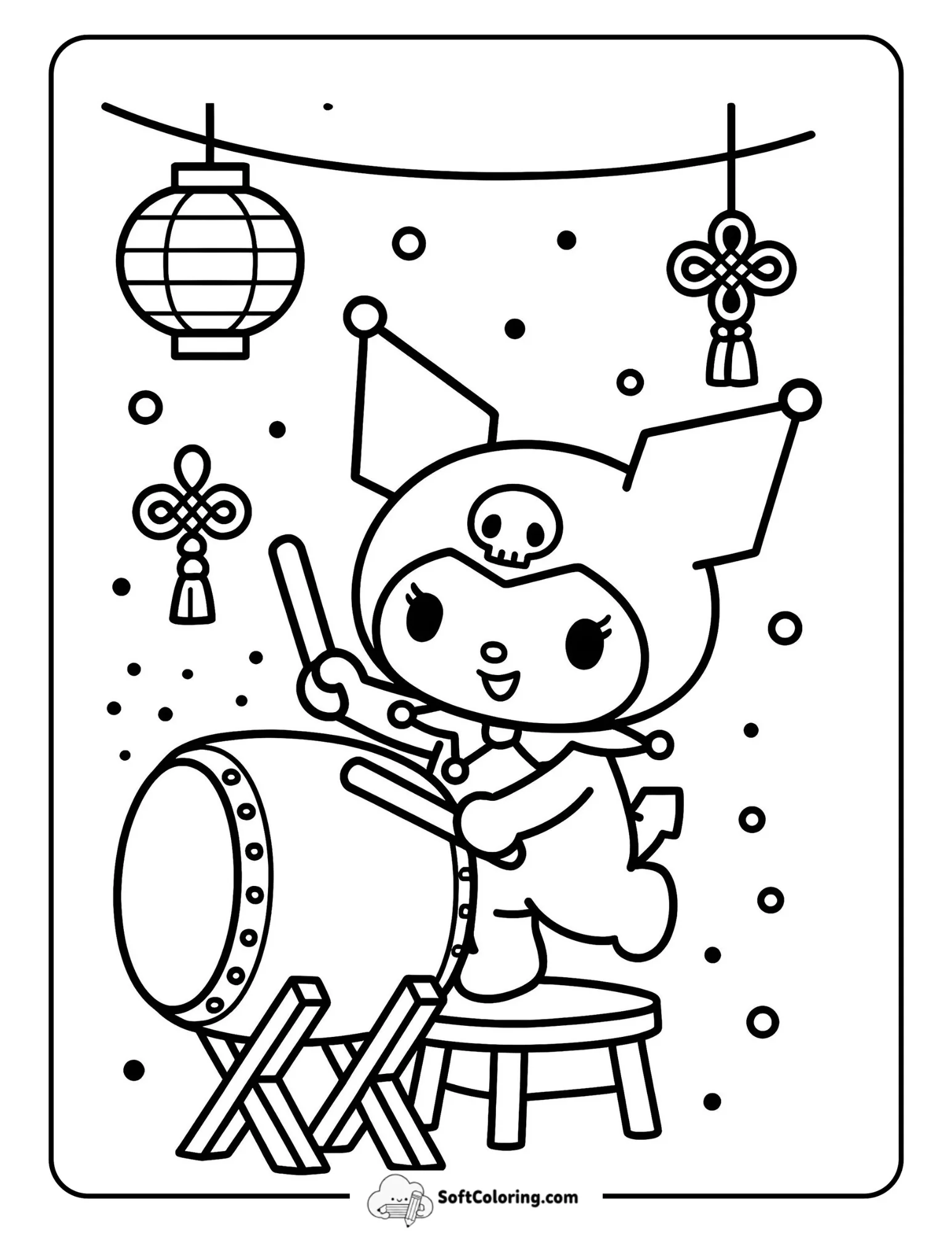 Kuromi Lunar New Year Drums