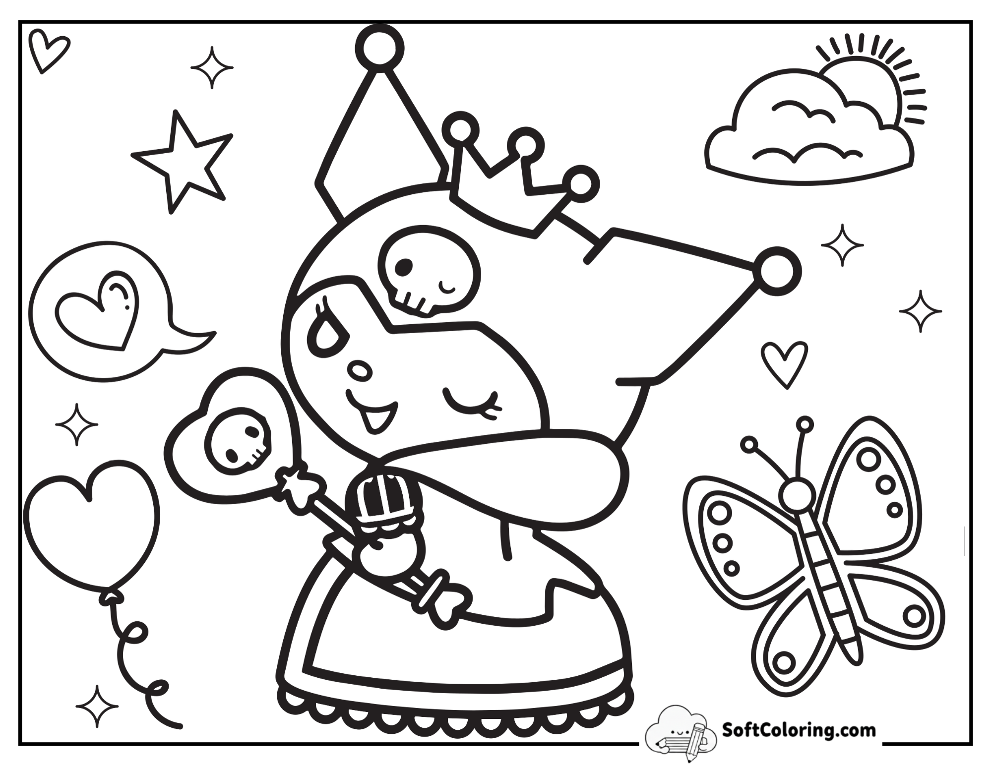 Kuromi Princess With Butterfly