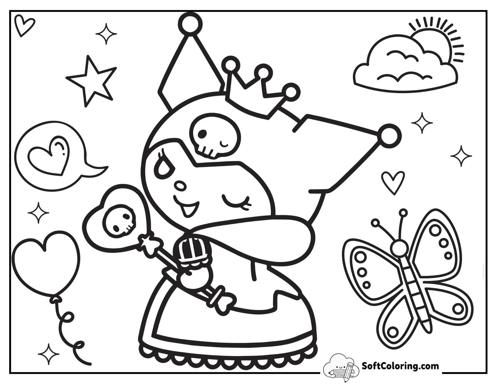 Kuromi Princess With Butterfly