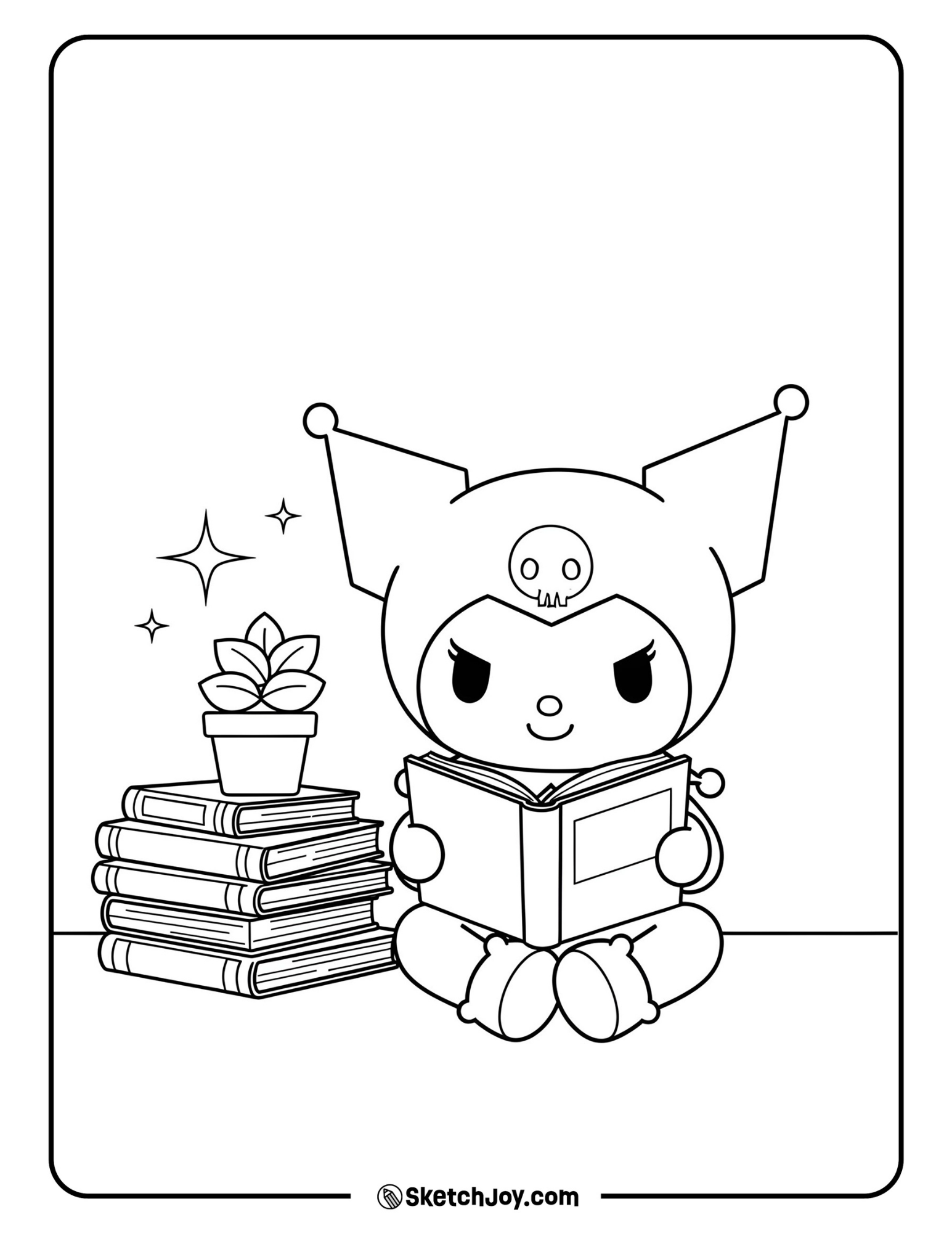 Kuromi Reading A Book