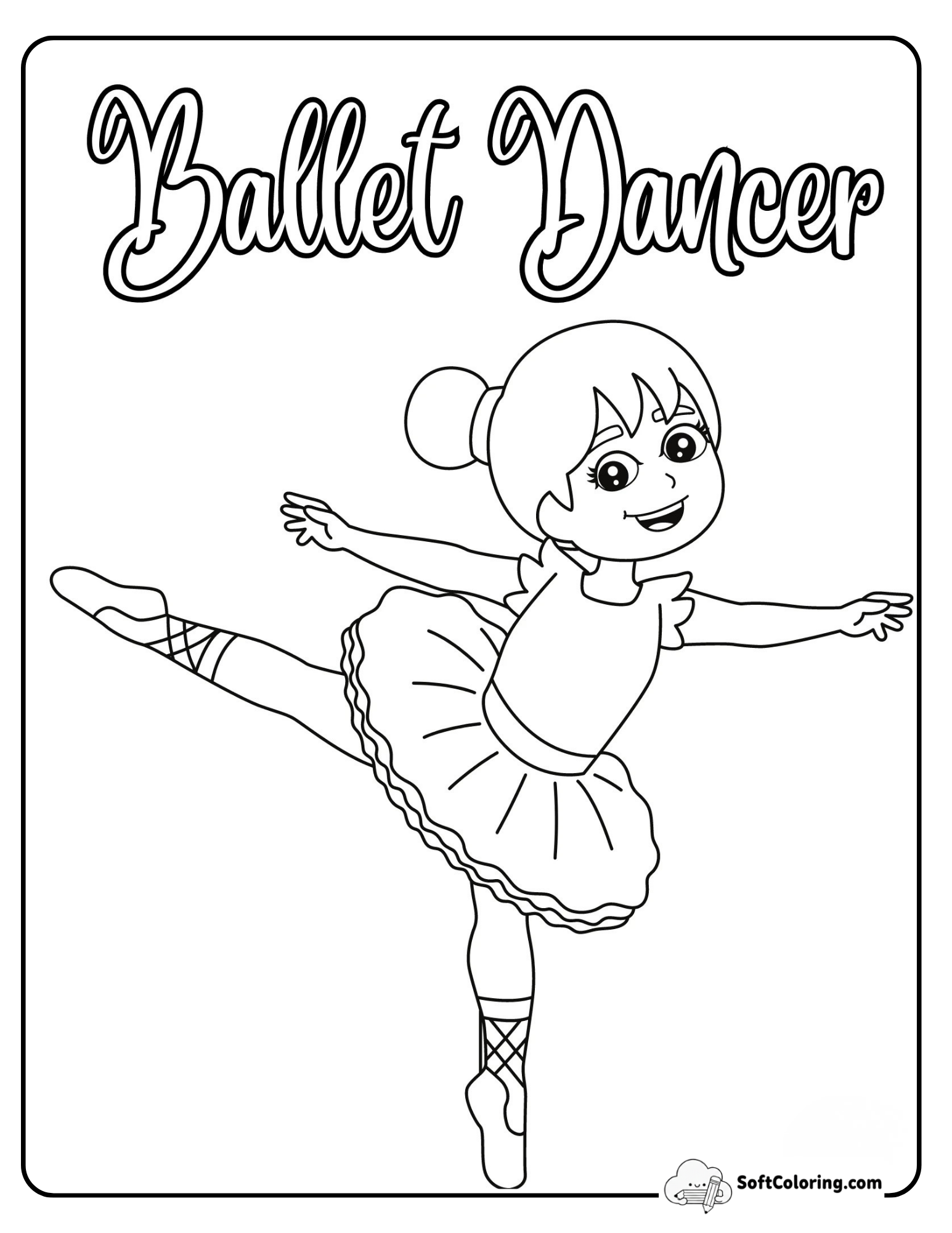 Little Ballerina Girl Dancing