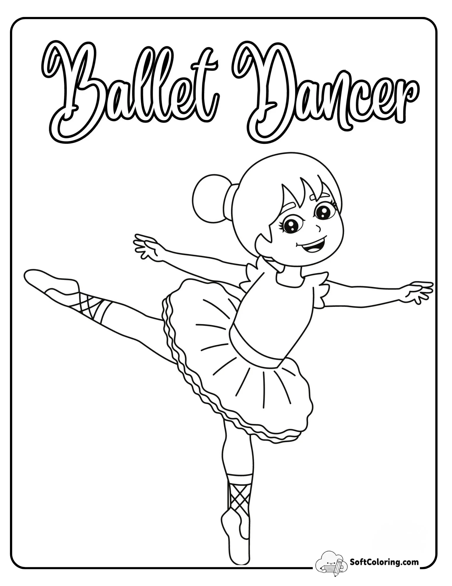 Little Ballerina Girl Dancing