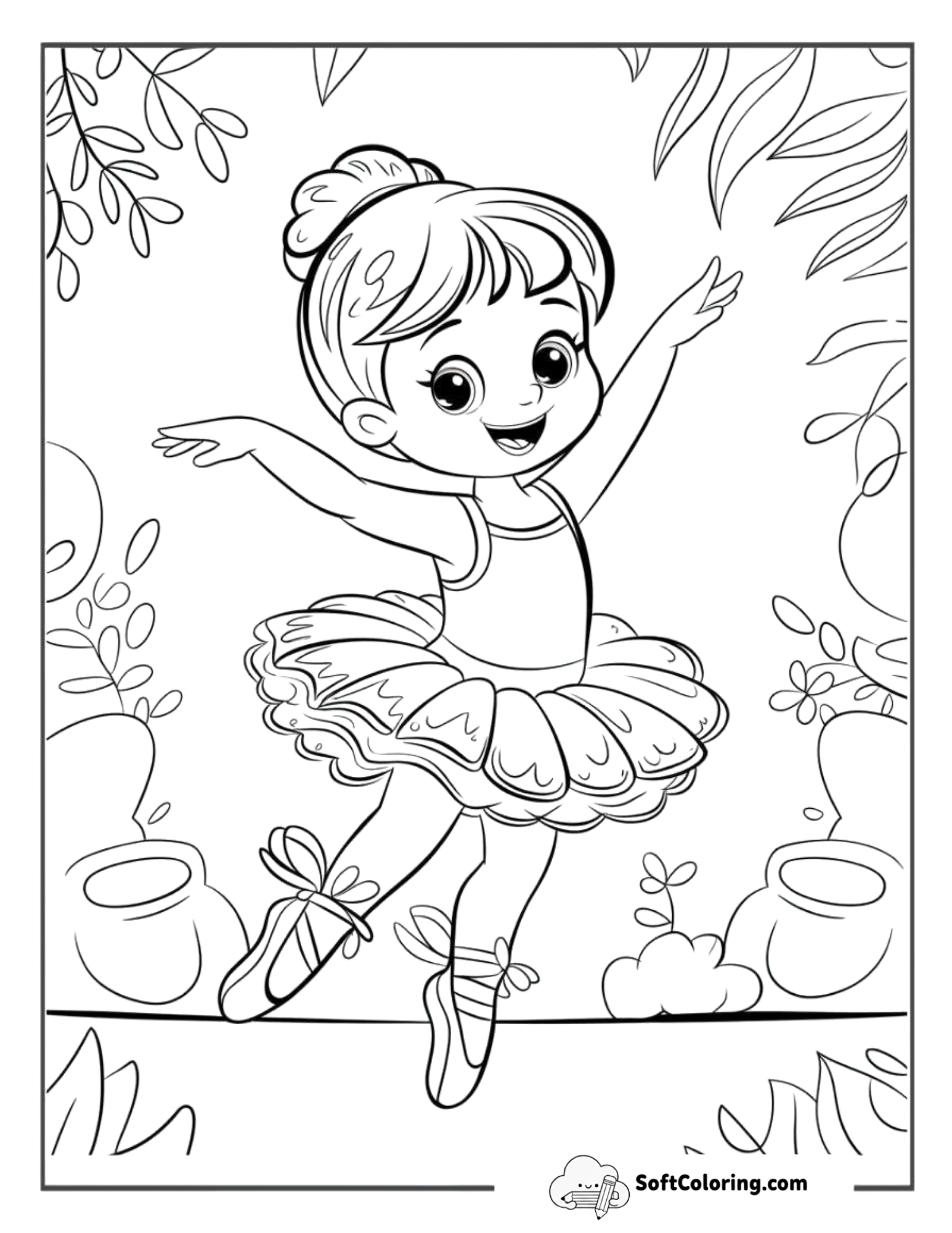Little Girl In A Tutu Twirling
