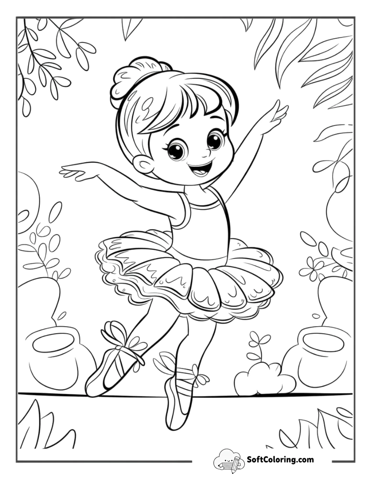 Little Girl In A Tutu Twirling