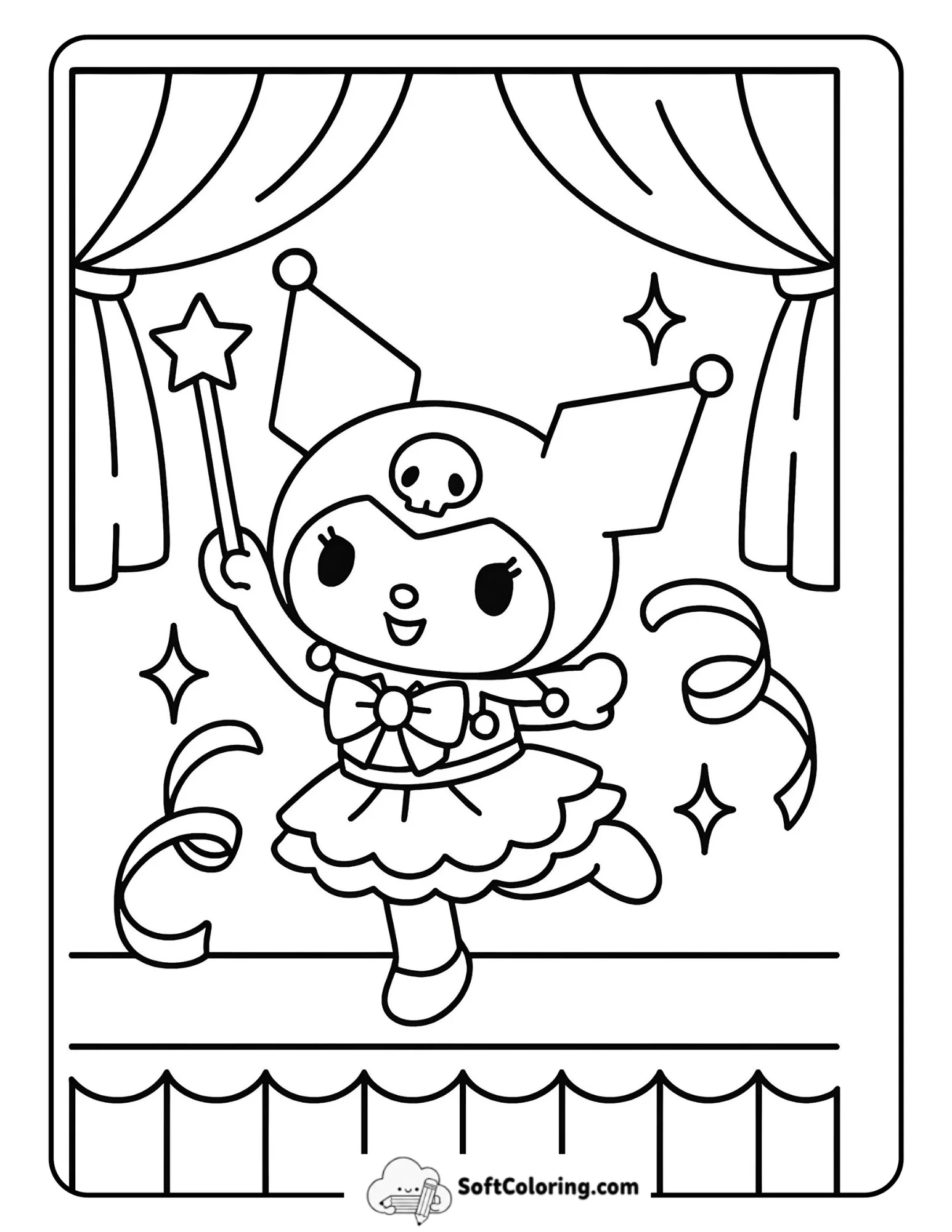 Magical Girl Kuromi With A Star Tip