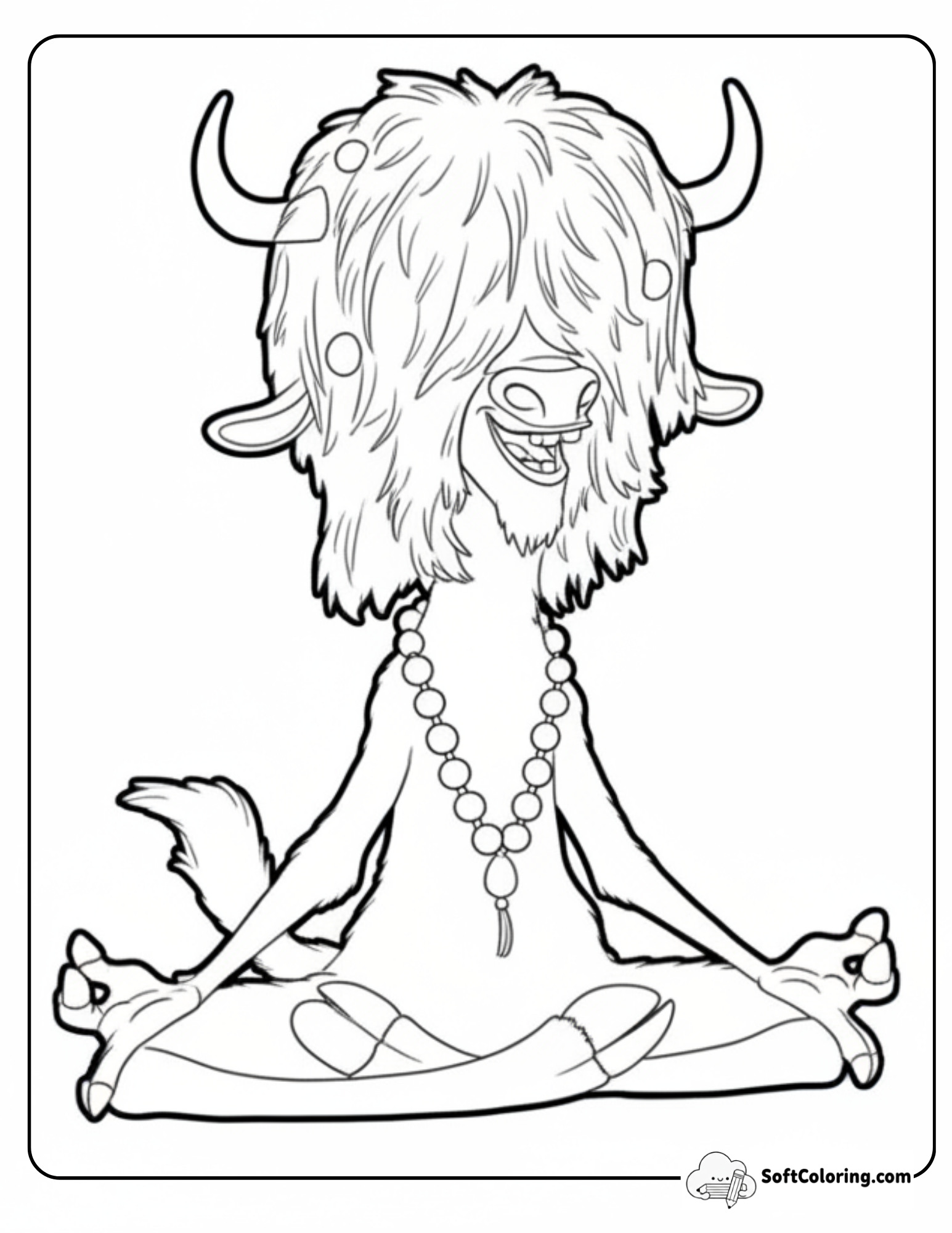 Zen Yax The Yak Sitting In Lotus Pose