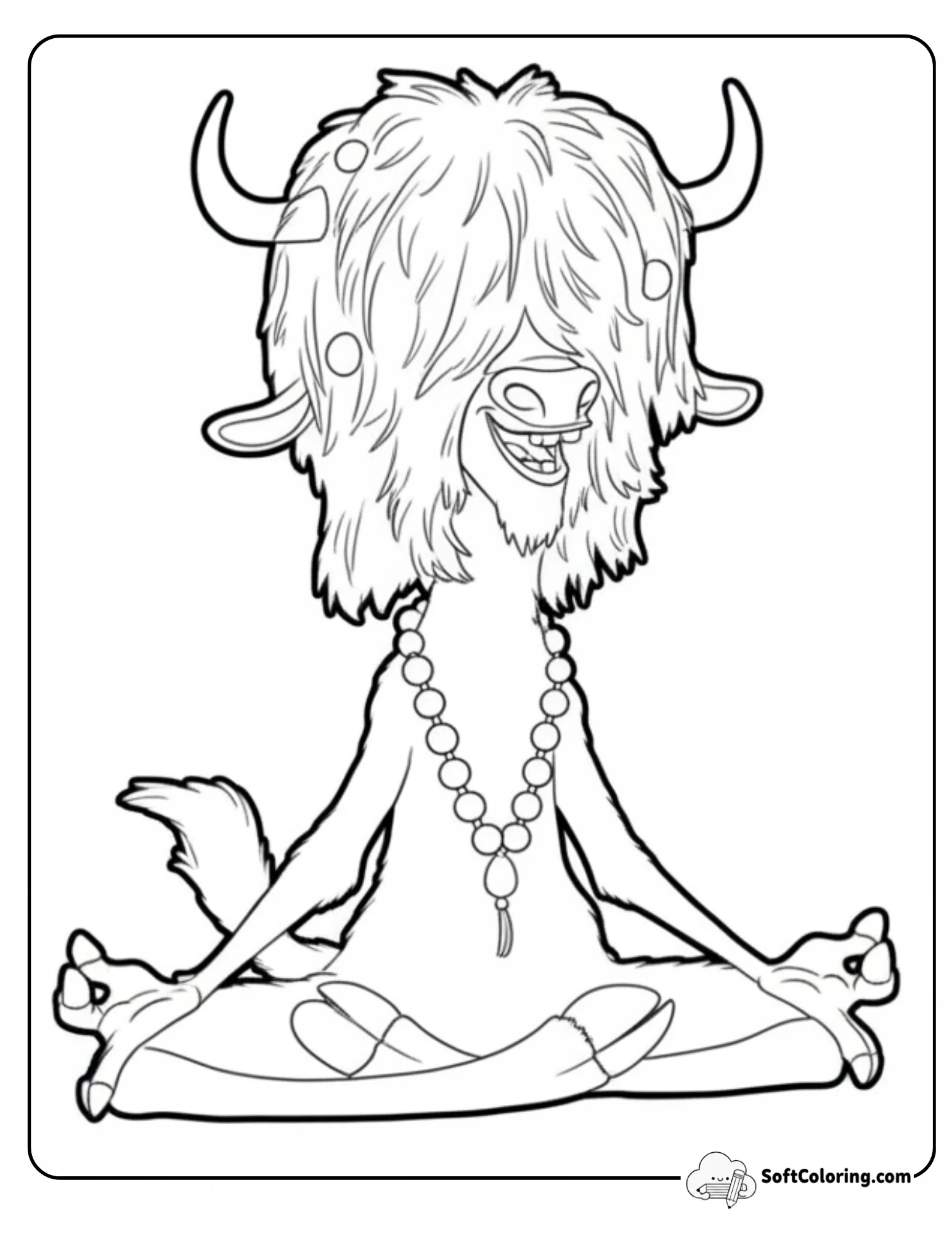 Zen Yax The Yak Sitting In Lotus Pose