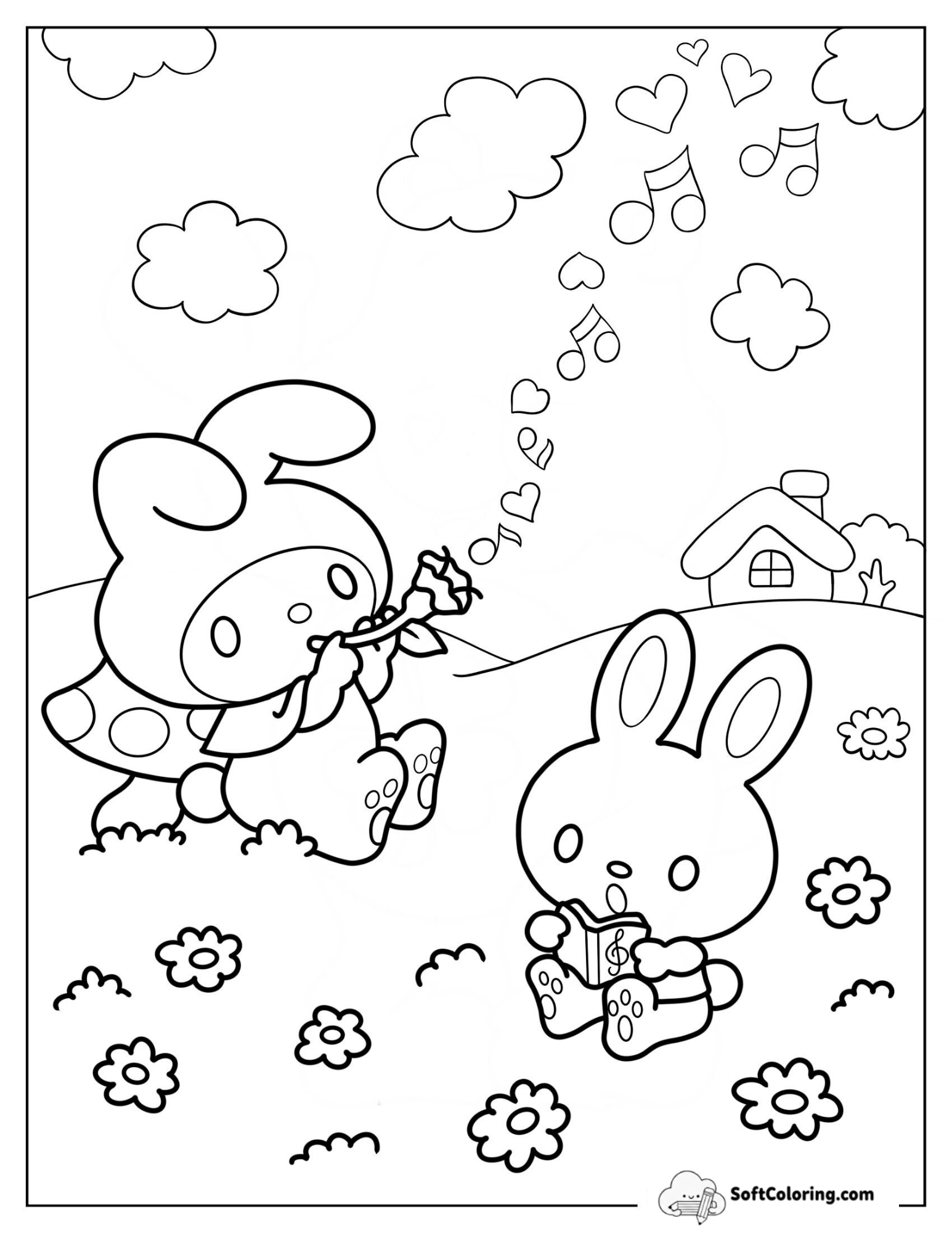 Melody Playing Flower Flute While Rhythm Sings