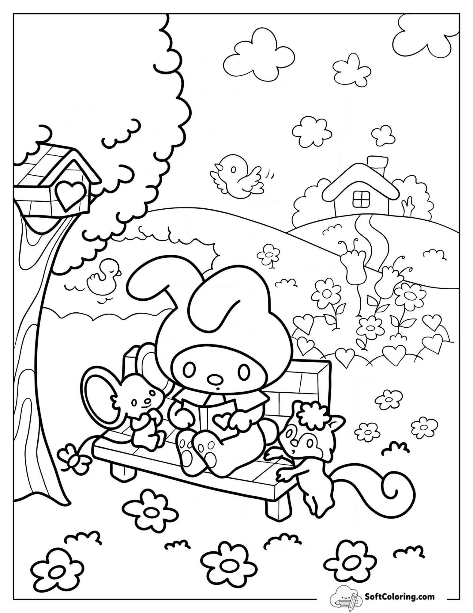 My Melody Reading Book With Flat And Risu