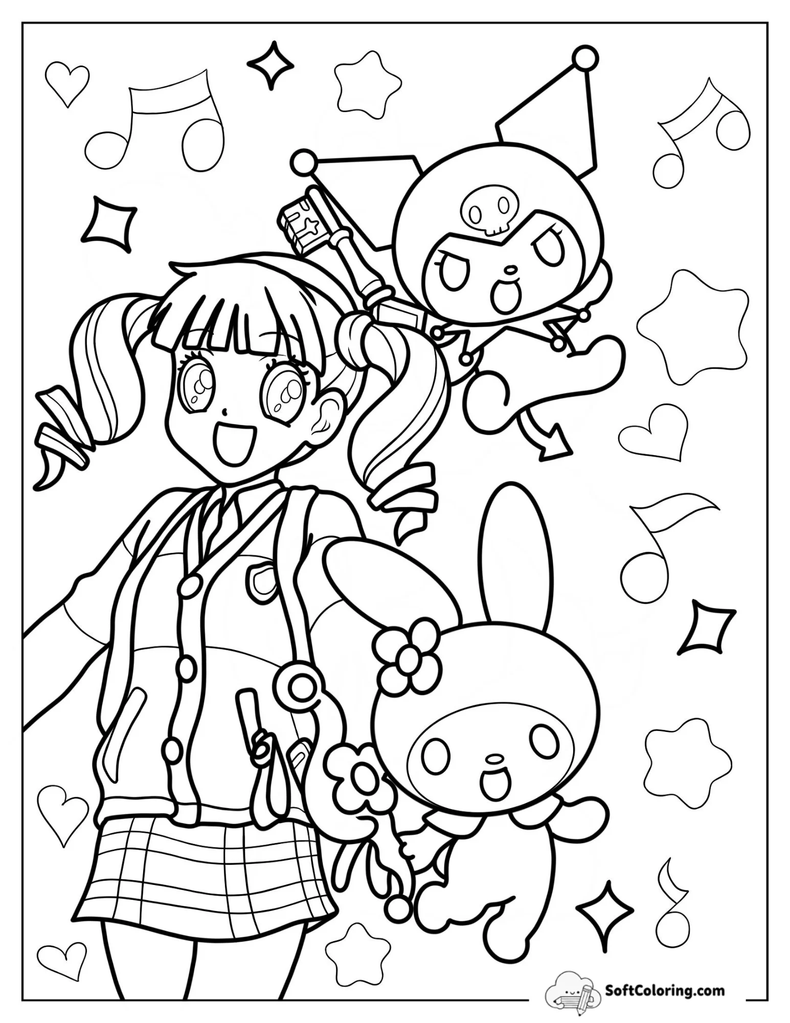 My Melody With Uta Yumeno And Kuromi