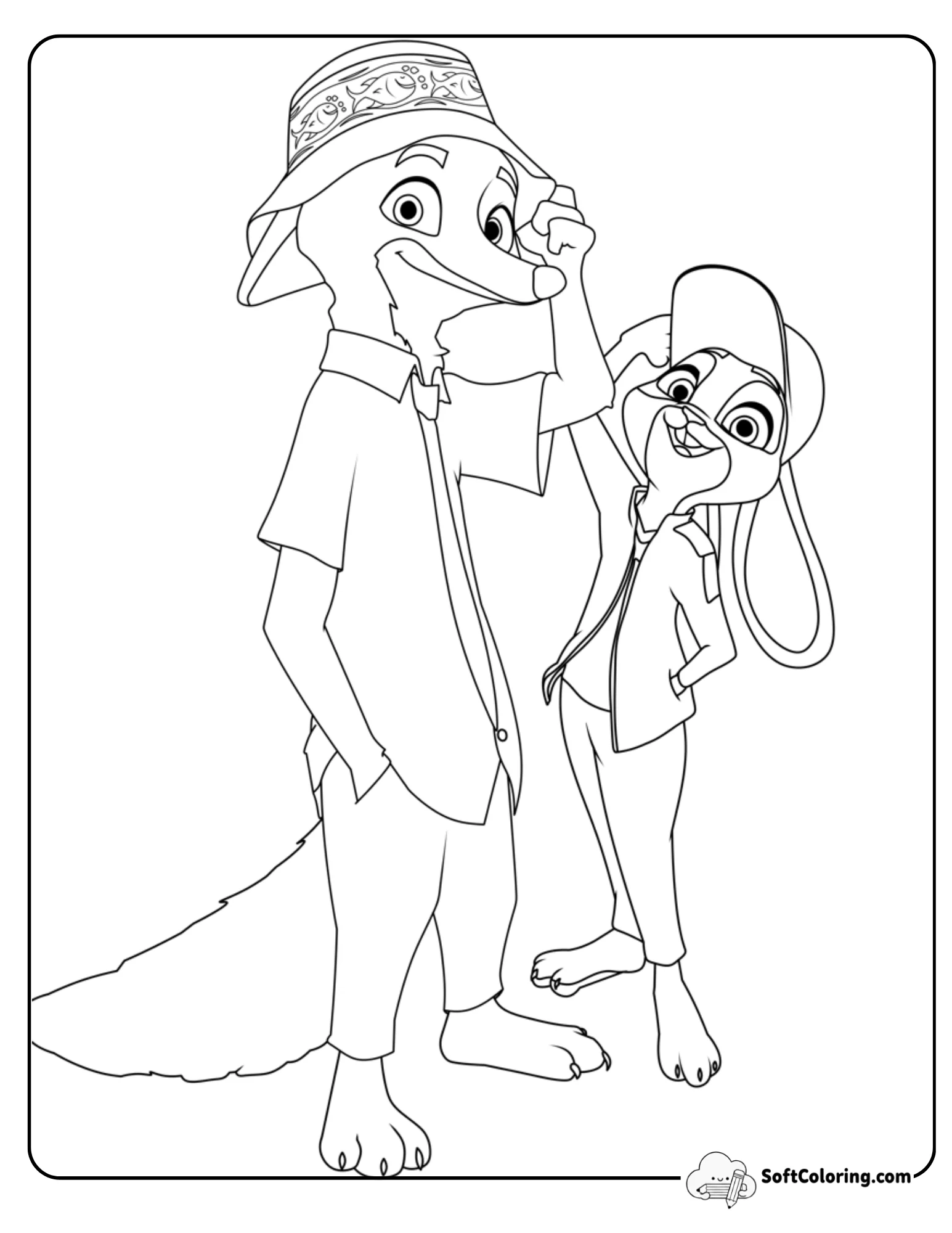 Nick Wilde And Judy Hopps In Casual Outfits