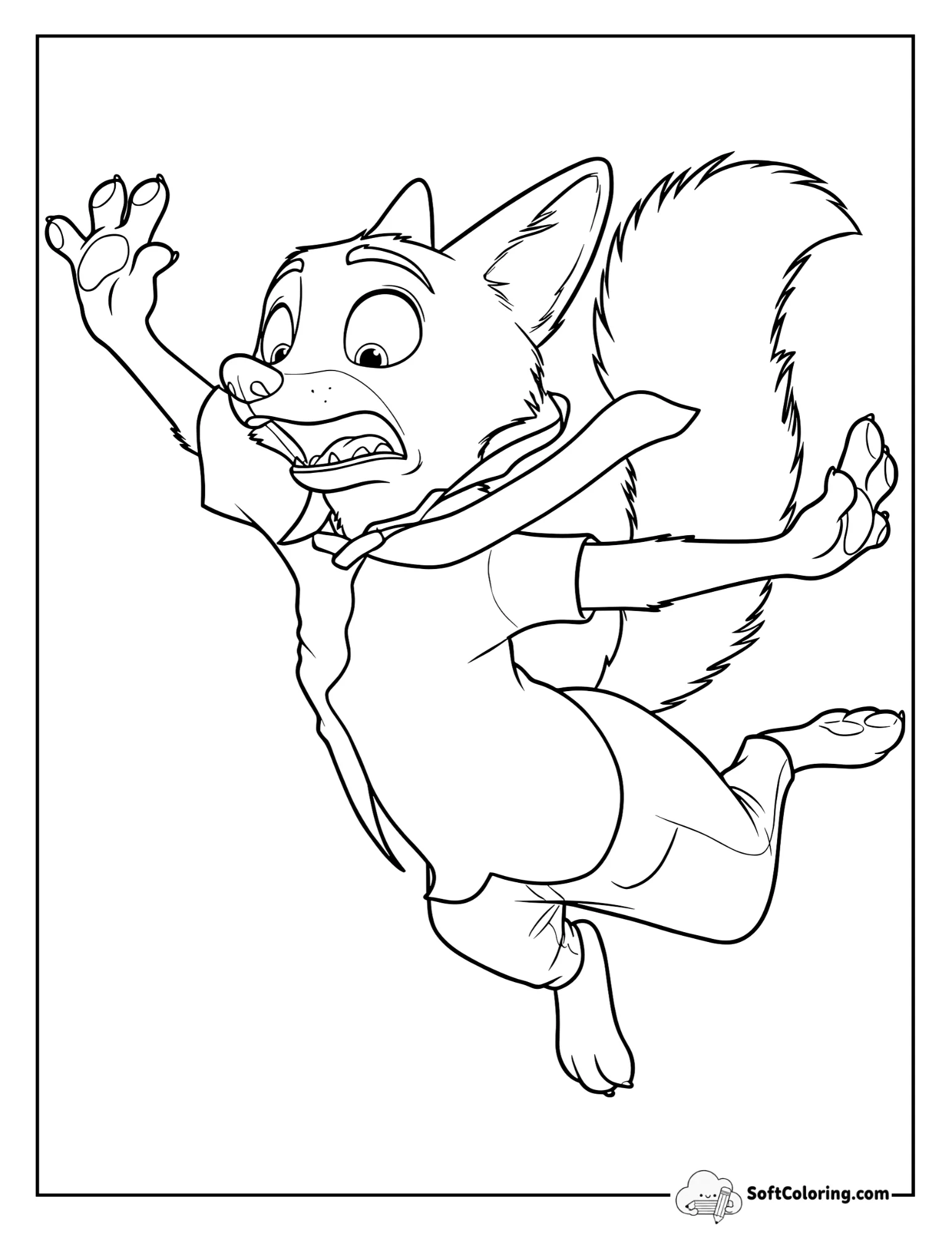 Nick Wilde Mid-Fall