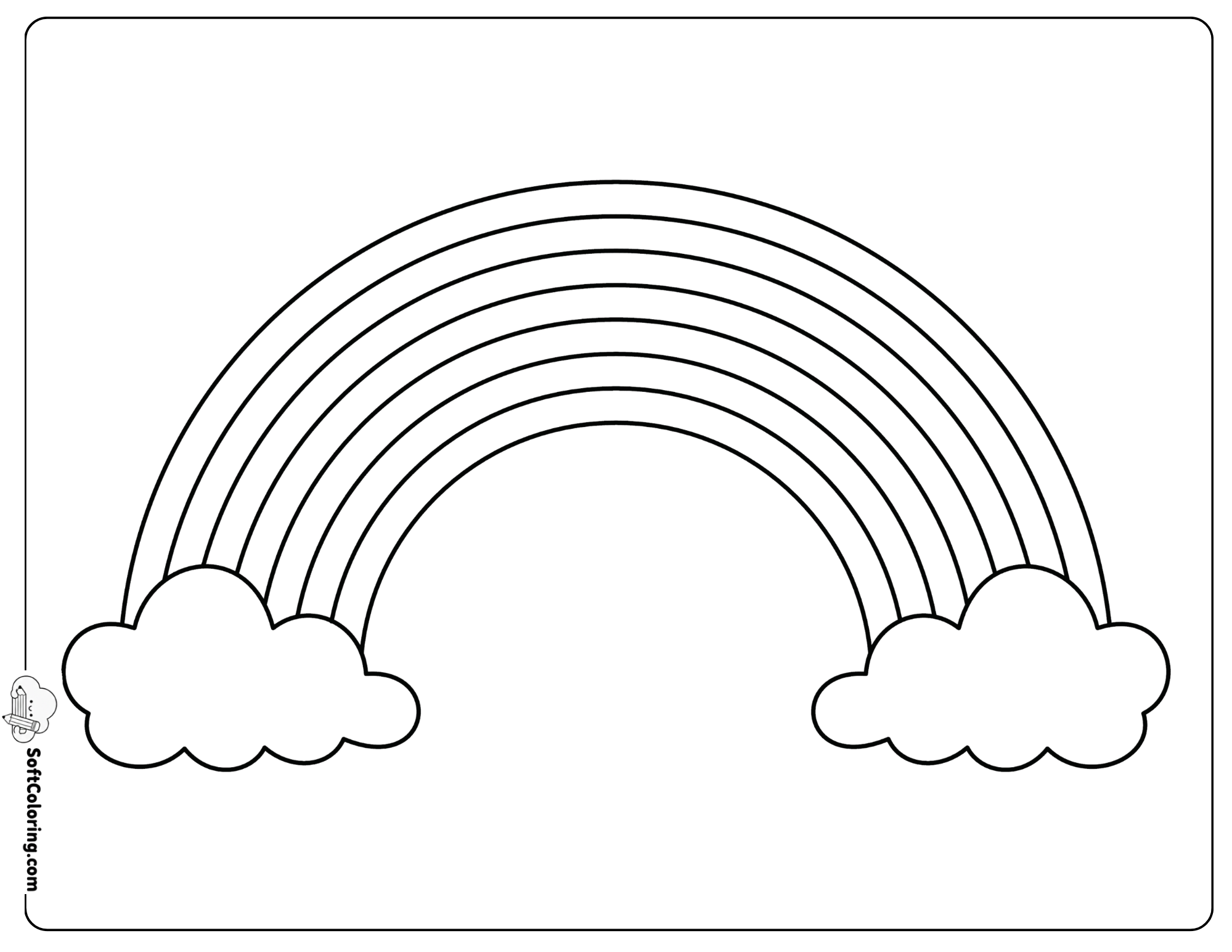 Simple Rainbow Template Printable