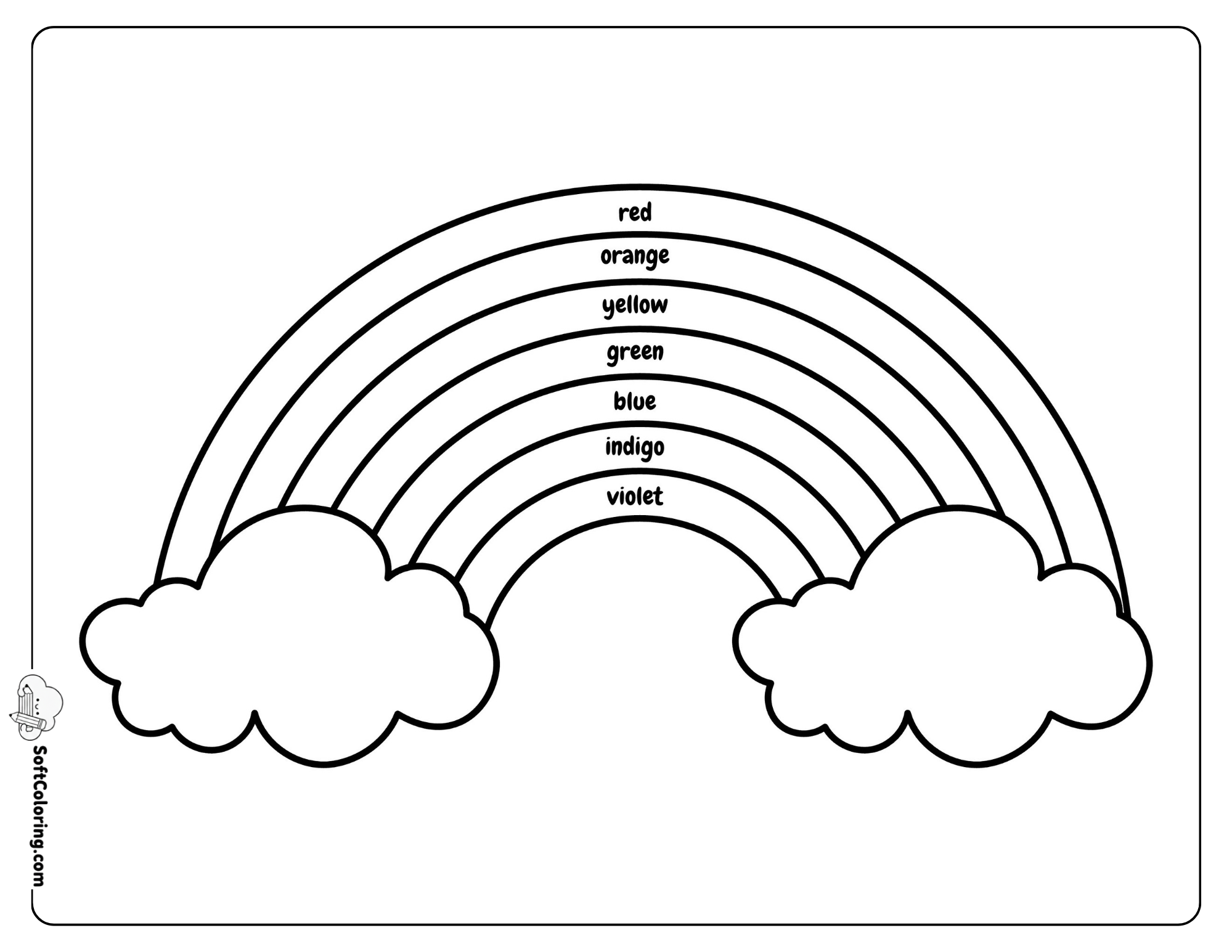 Colors Of The Rainbow Template Printable