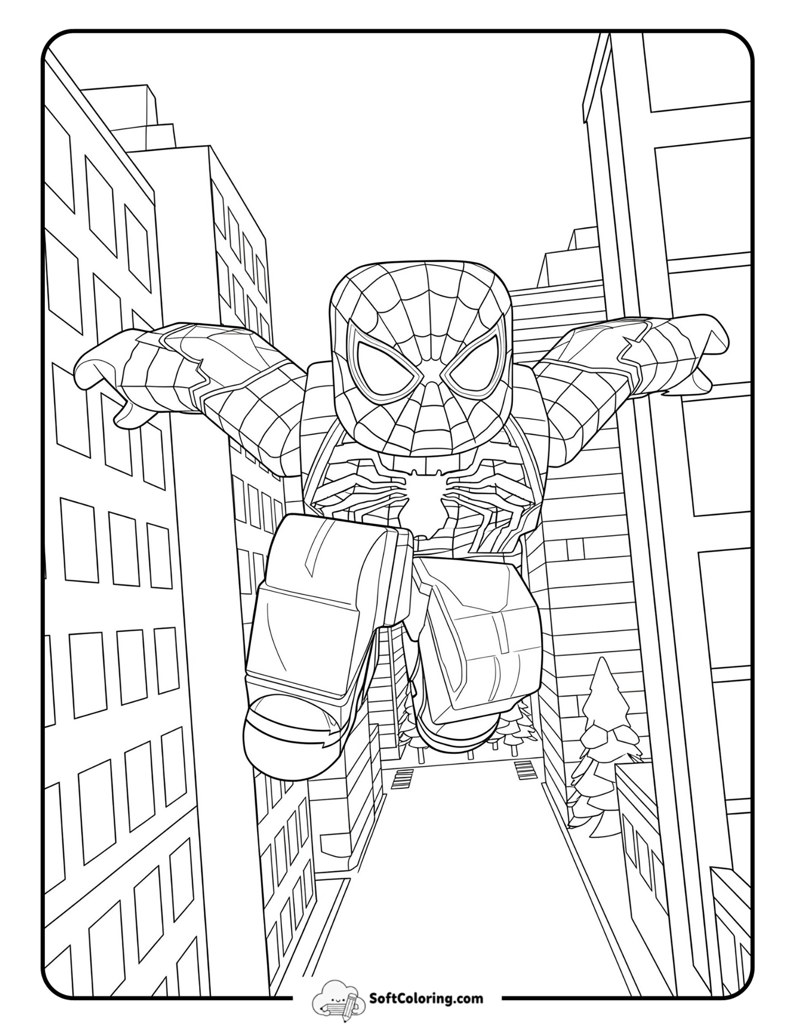 Roblox Spider Hero Swinging Through The City