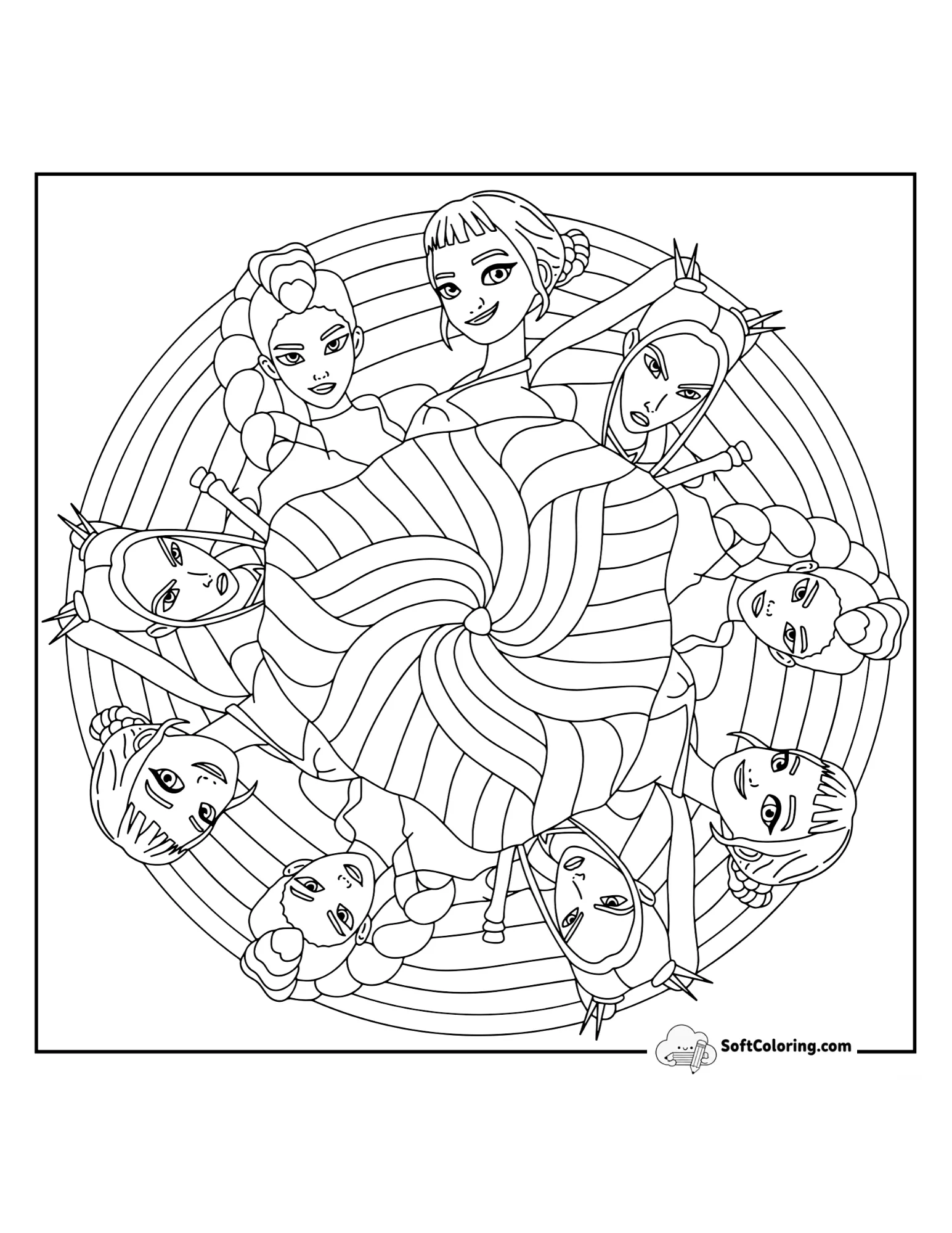 Step Into Full Huntrix Energy With This Hypnotic Mandala