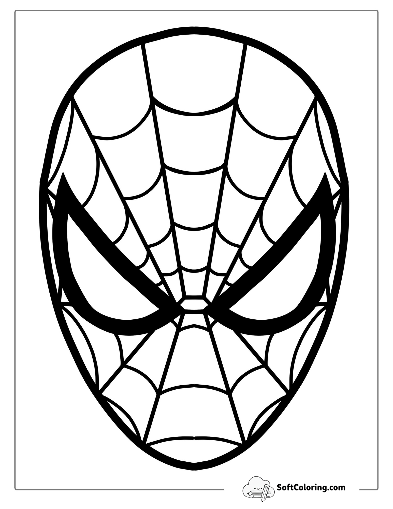 Simple Spider-Man Face To Color